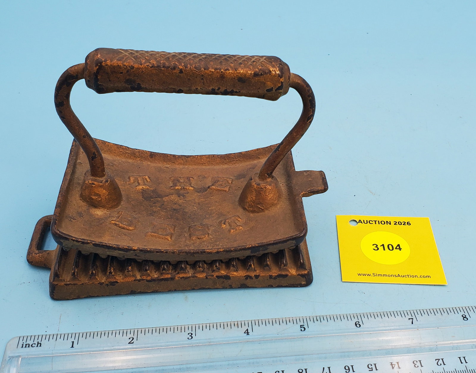 Rocker, The Best C.W. Whitfield, Syracuse NY, Pat App'd for, about 1875, L 5 7/8": Rocker, The Best C.W. Whitfield, Syracuse NY, Pat App'd for, about 1875, L 5 7/8"