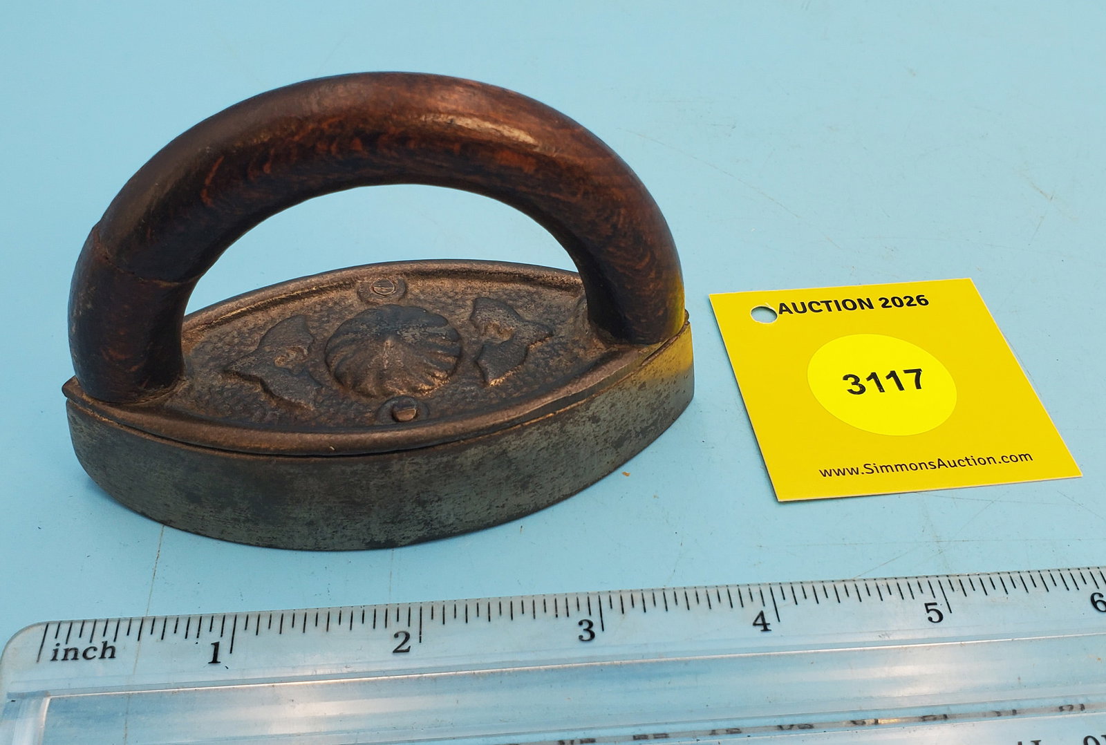 Wood grip, decorative top, L 3 7/8": Wood grip, decorative top, L 3 7/8"