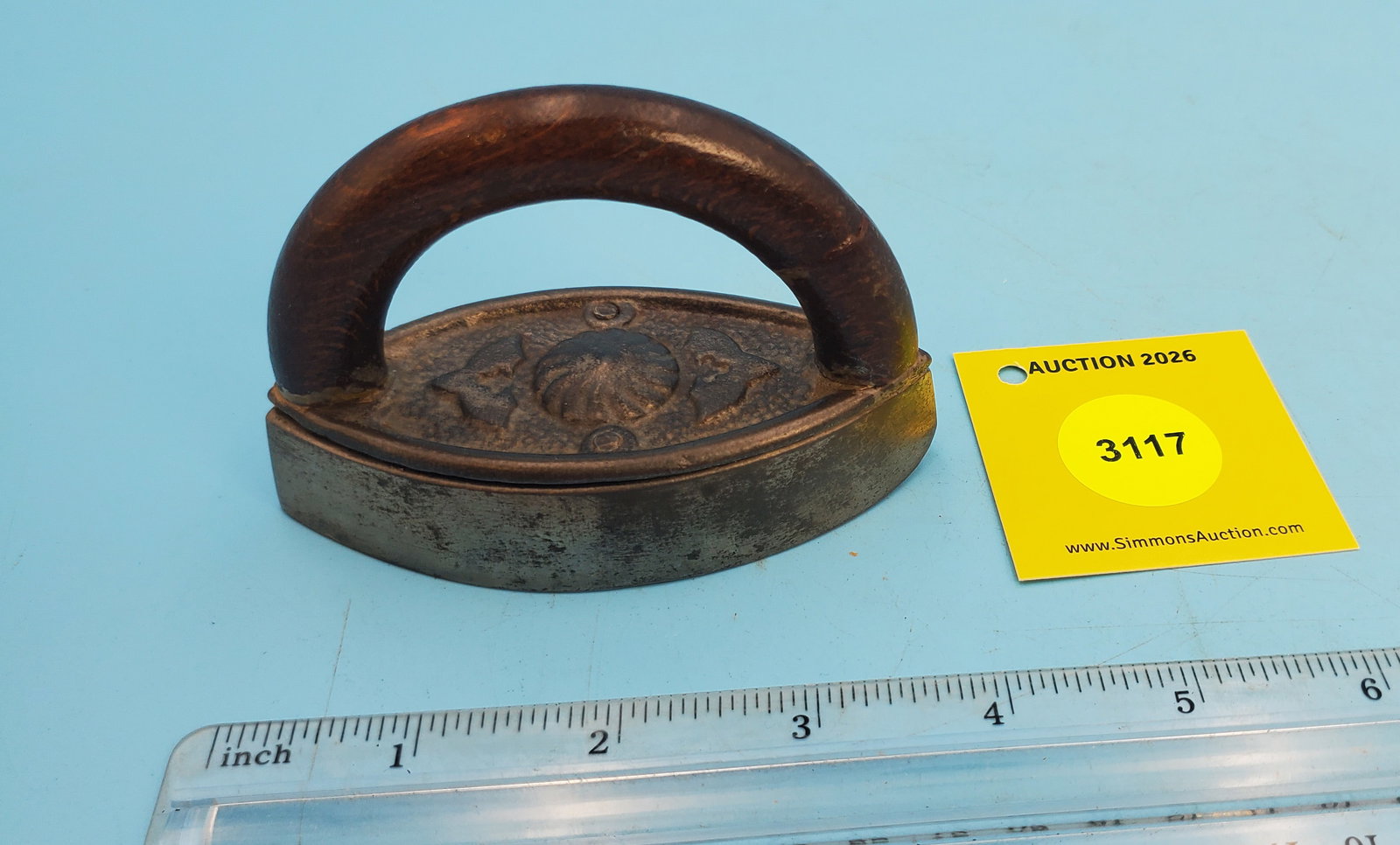 Wood grip, decorative top, L 3 7/8" - 2