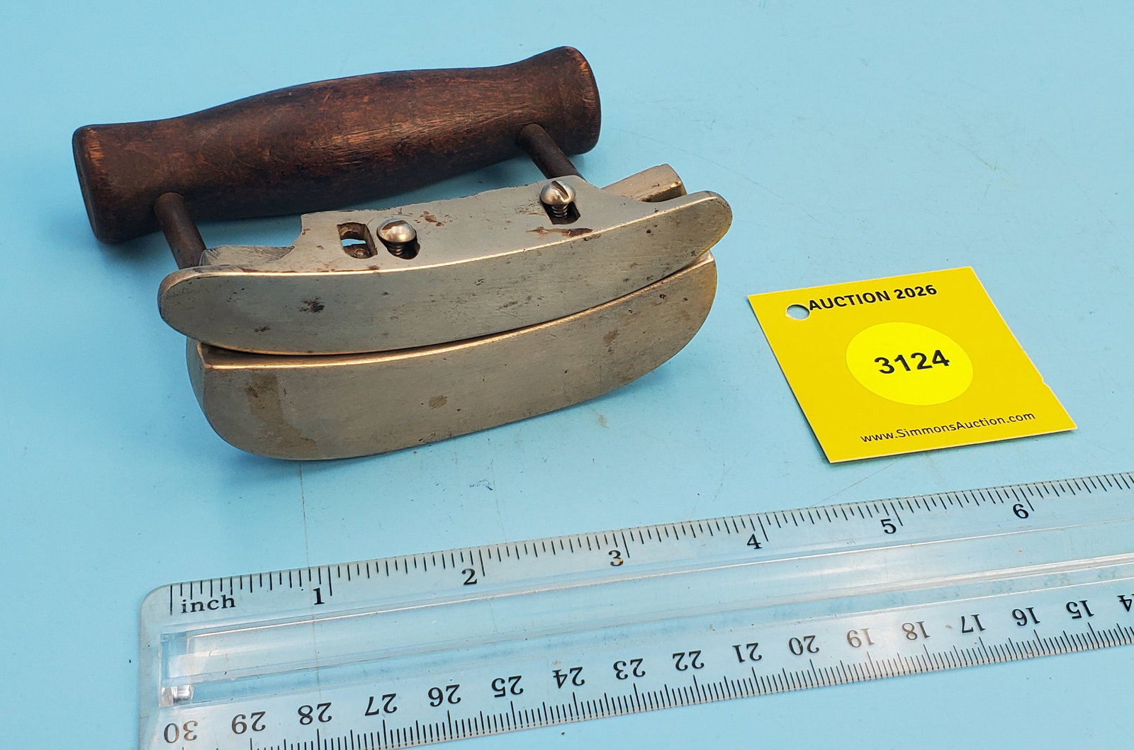 Hat iron, wood grip - 2