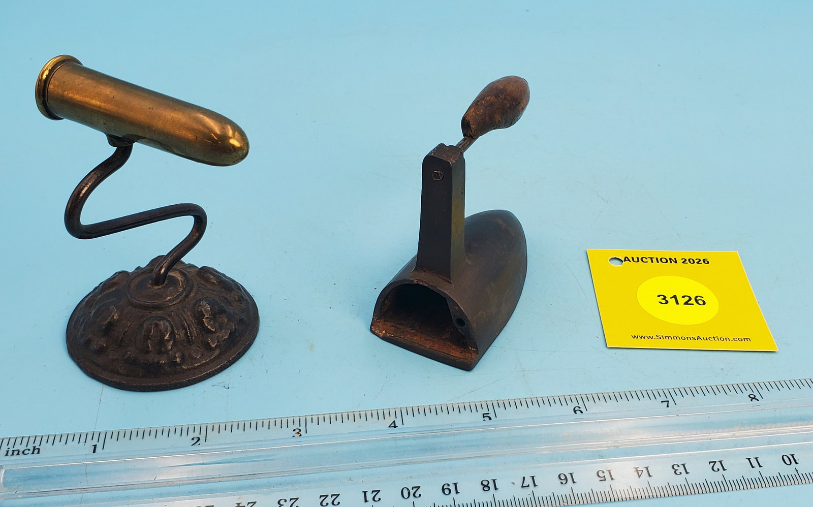 Lot of 2, small goffering iron, ox tongue no gate - 2