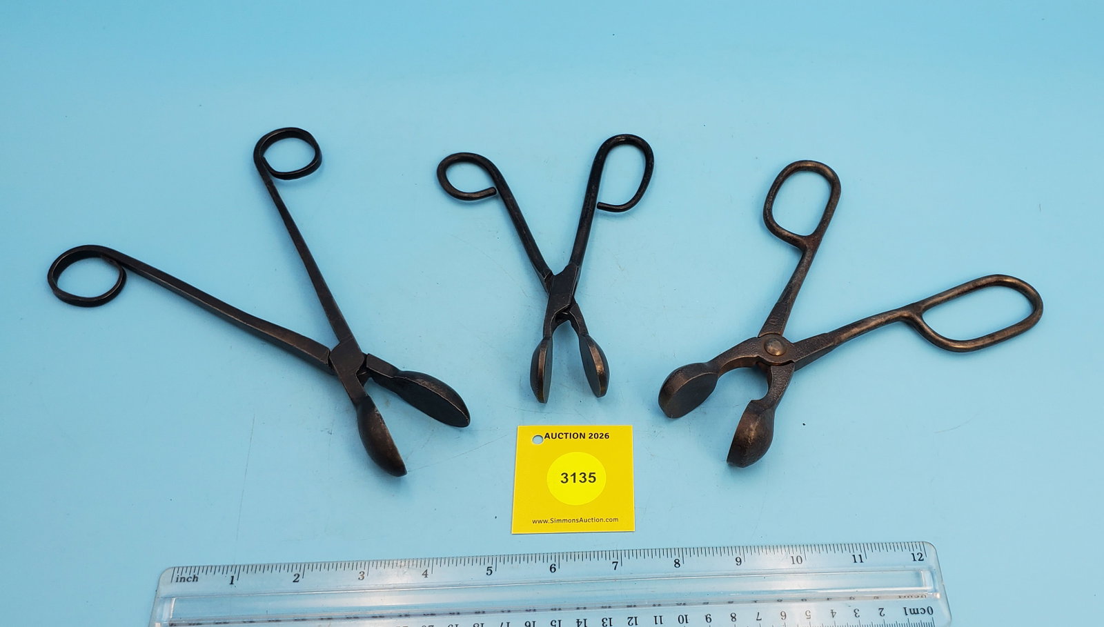 Lot of 3, European seam presses, two round and one oval: Lot of 3, European seam presses, two round and one oval