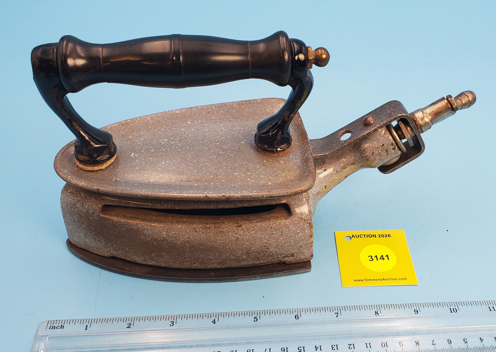 Natural gas, grey speckled enamel, L 6 3/8": Natural gas, grey speckled enamel, L 6 3/8"