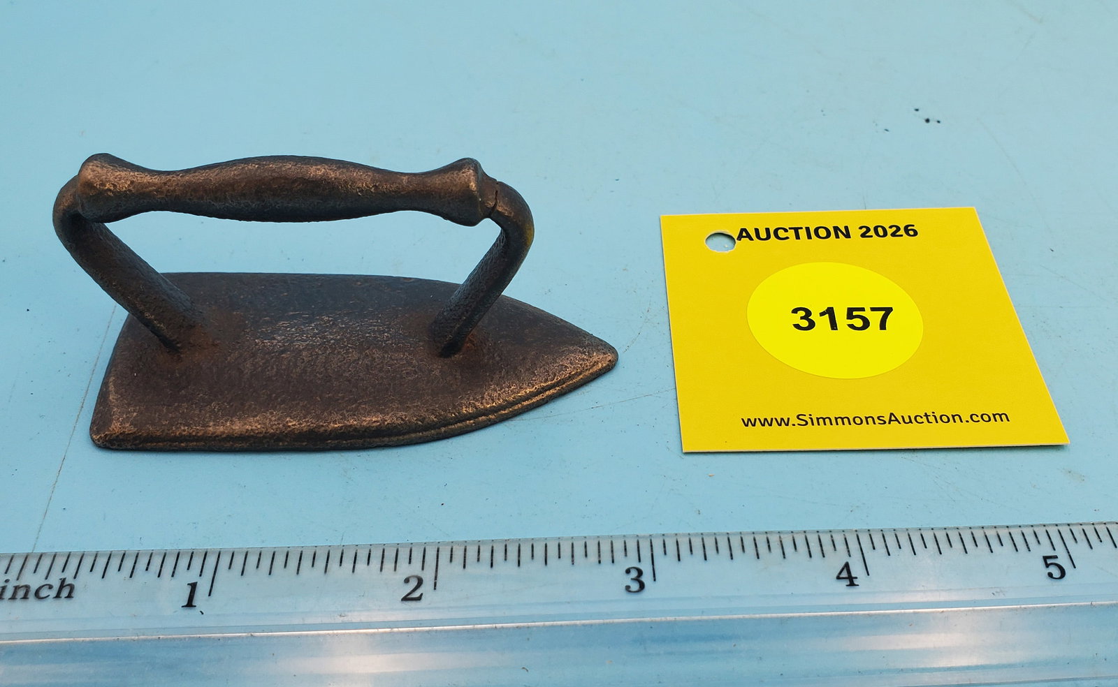 Flat iron, no markings, L 2 3/4": Flat iron, no markings, L 2 3/4"
