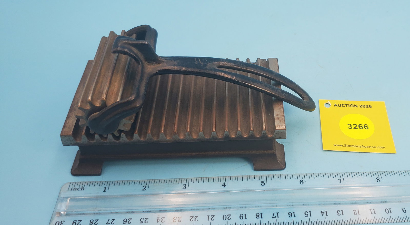 Roller, American Machine Co., Philadelphia PA, hinged base plate w/slug: Roller, American Machine Co., Philadelphia PA, hinged base plate w/slug