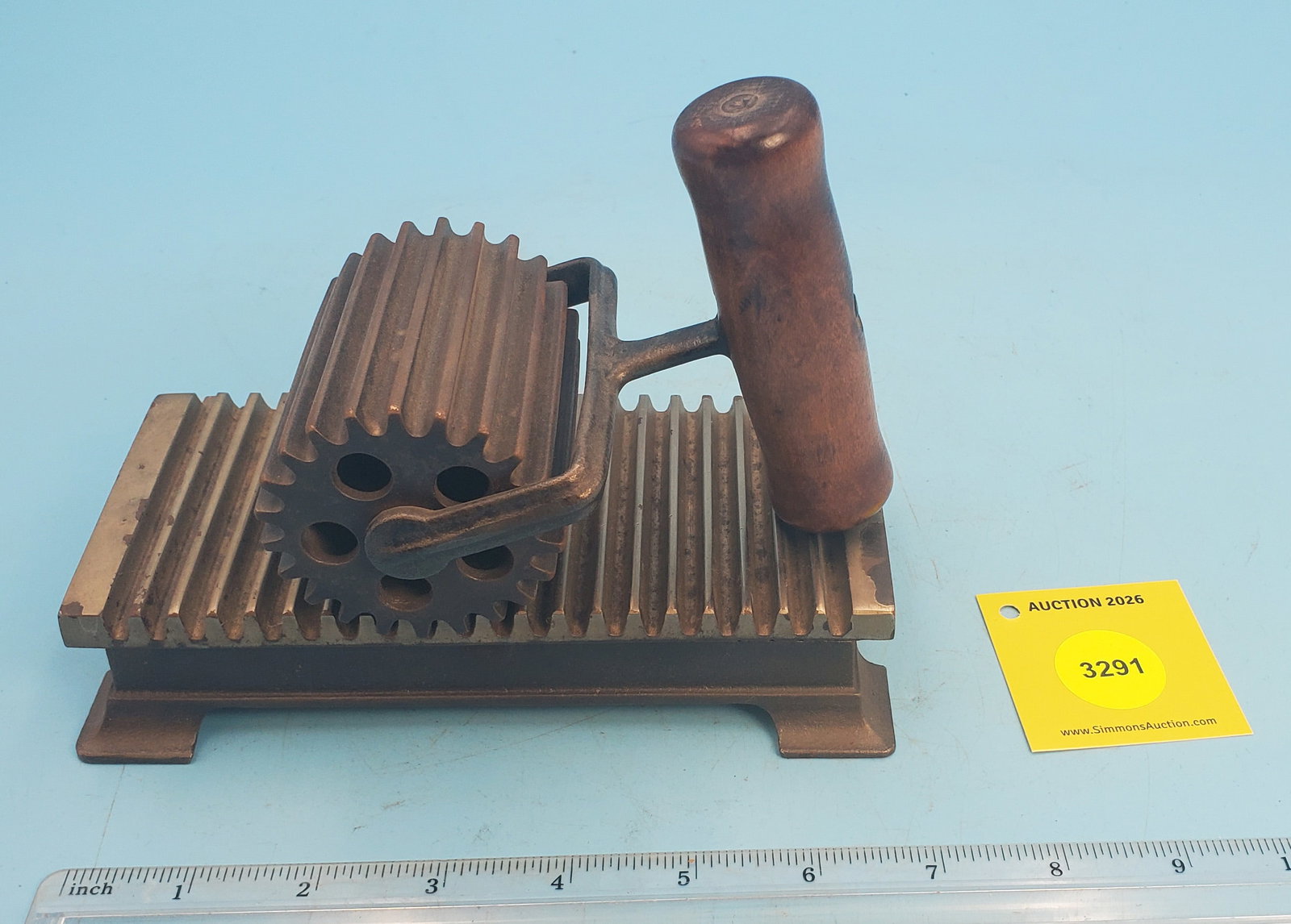 Roller, American Machine Co, Philadelphia PA, hinged base plate, w/slug: Roller, American Machine Co, Philadelphia PA, hinged base plate, w/slug