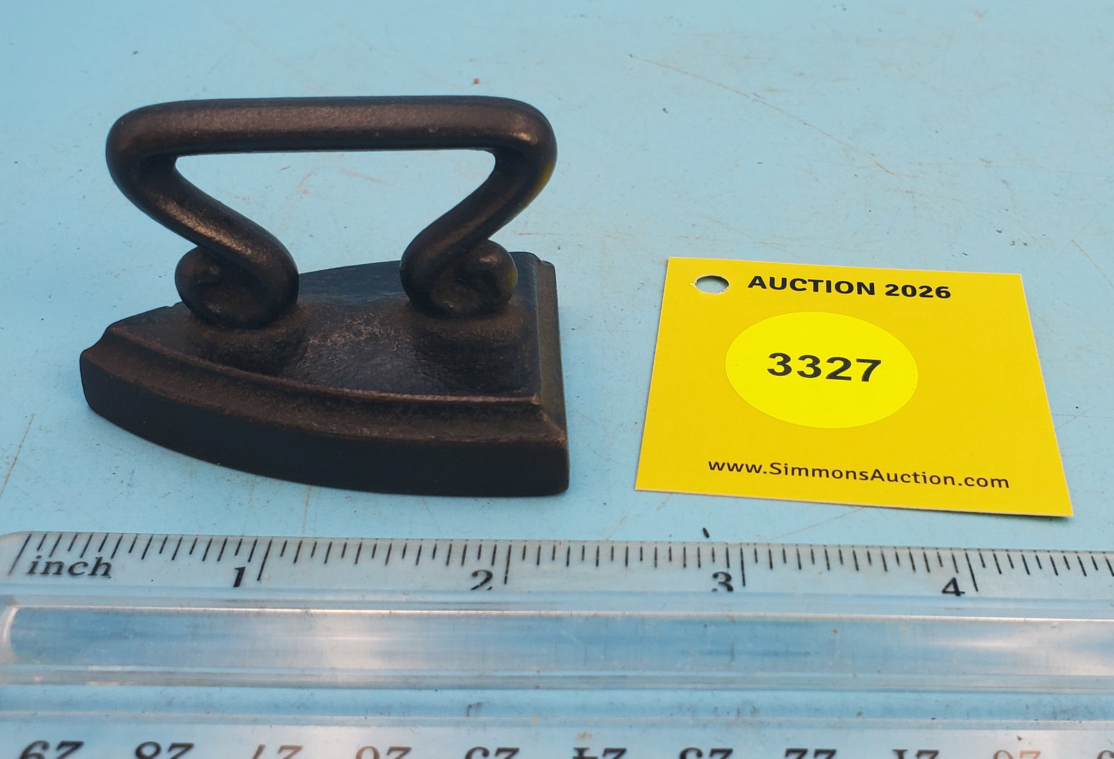 Flat iron, double curl handle, L 2 1/4": Flat iron, double curl handle, L 2 1/4"