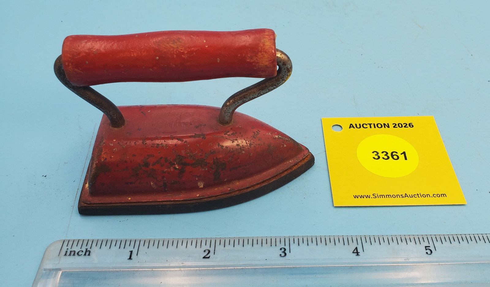 Lady Dover, Dover Ohio, red handle and body, L 3 3/8": Lady Dover, Dover Ohio, red handle and body, L 3 3/8"