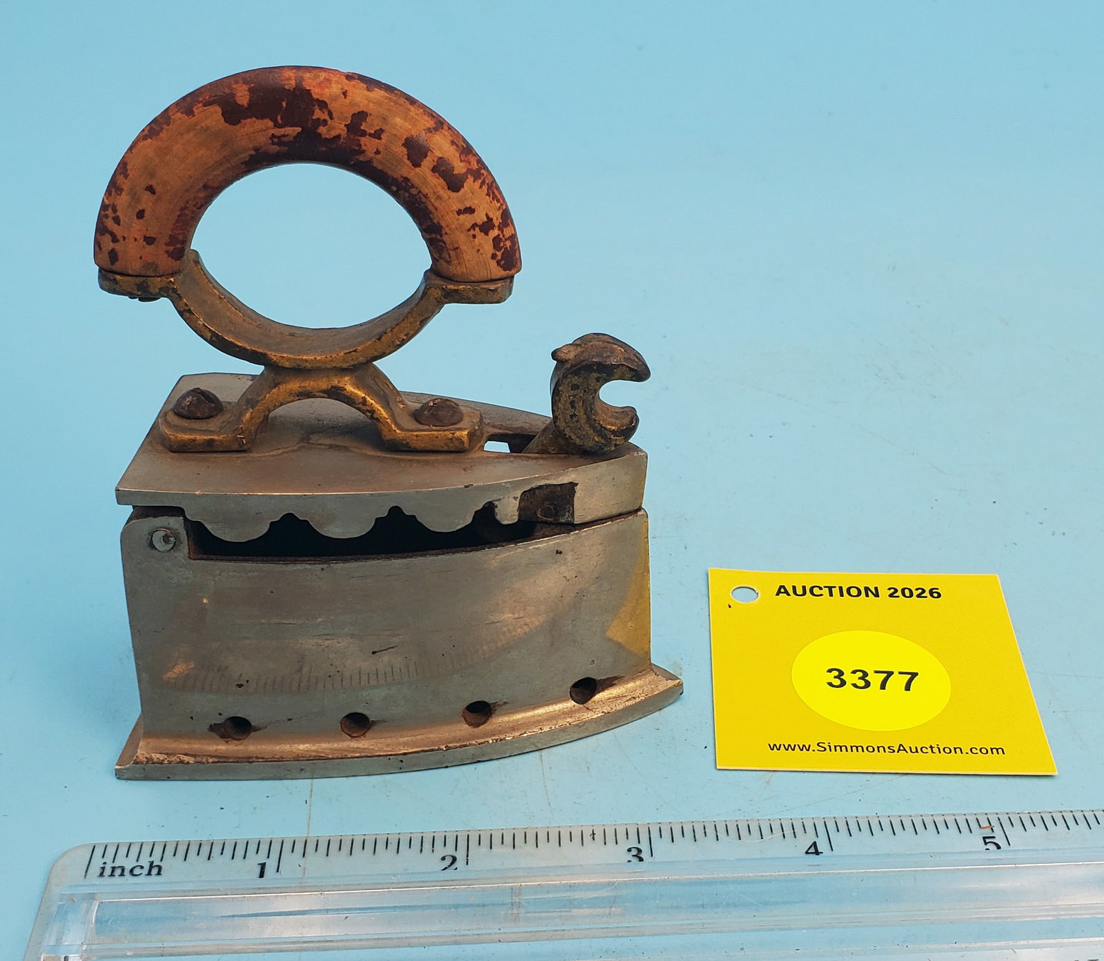 Small charcoal iron, L 3 1/4" (1 of 2)