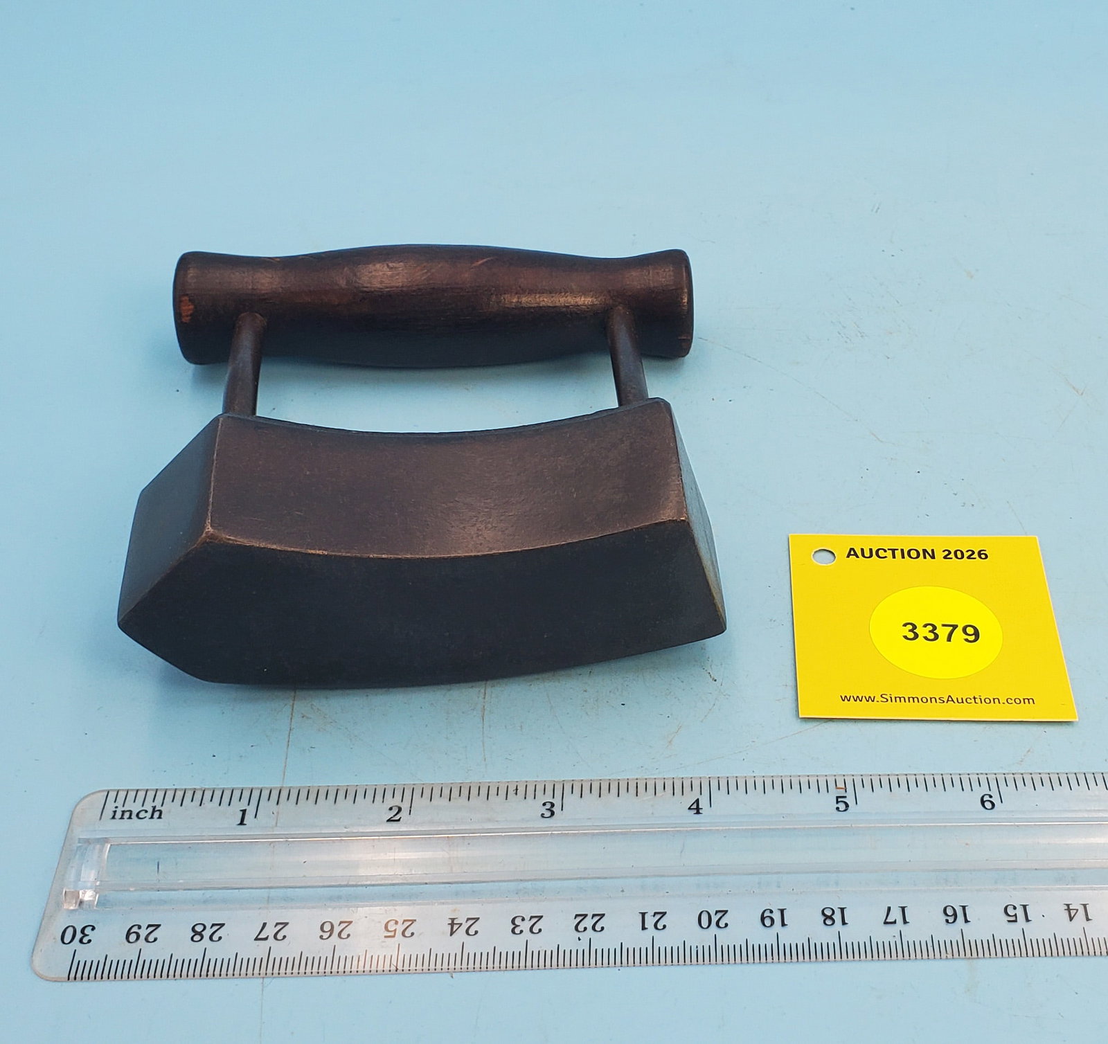 Hat tolliker, wood handle curved side - 2