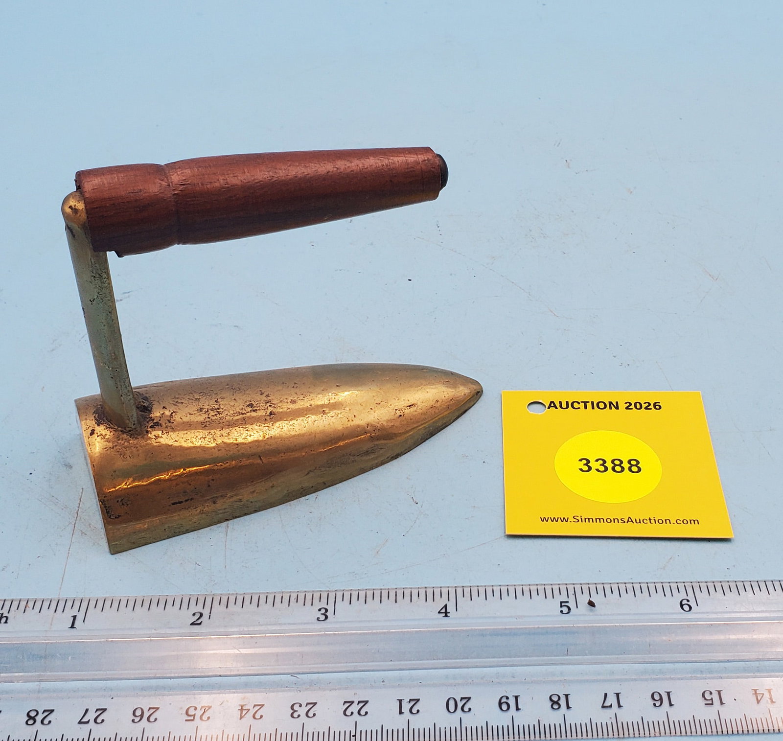 Solid ox tongue, brass, L 3 3/4" (1 of 3)
