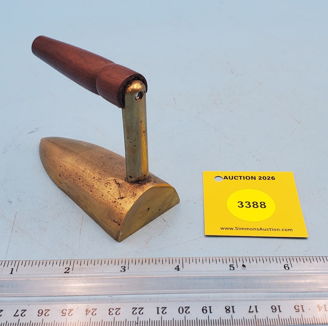 Solid ox tongue, brass, L 3 3/4" - 2