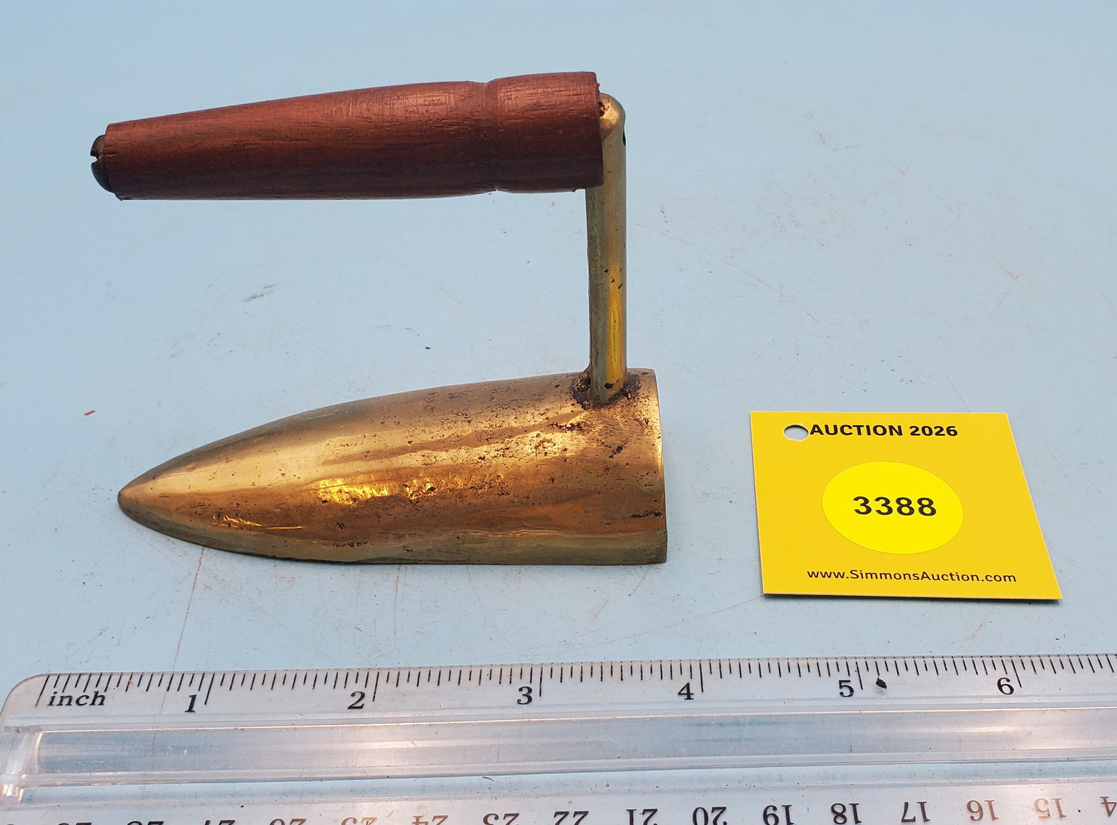Solid ox tongue, brass, L 3 3/4" - 3