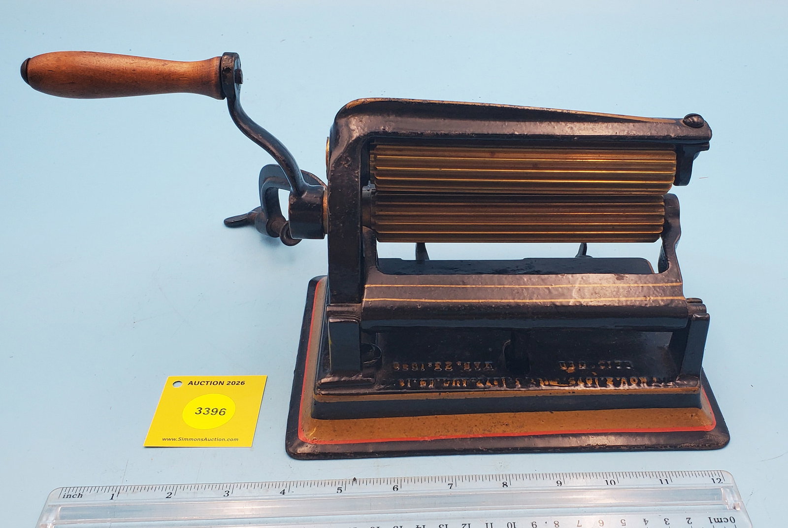 Machine, American, Pat Nov 2, 1875, July 3, 1877, Aug 19, 1879, Reissued Mar 23, 1880, North Bro'...: Machine, American, Pat Nov 2, 1875, July 3, 1877, Aug 19, 1879, Reissued Mar 23, 1880, North Bro's Mfg Co, Phila, PA, Roll 6", w/slugs