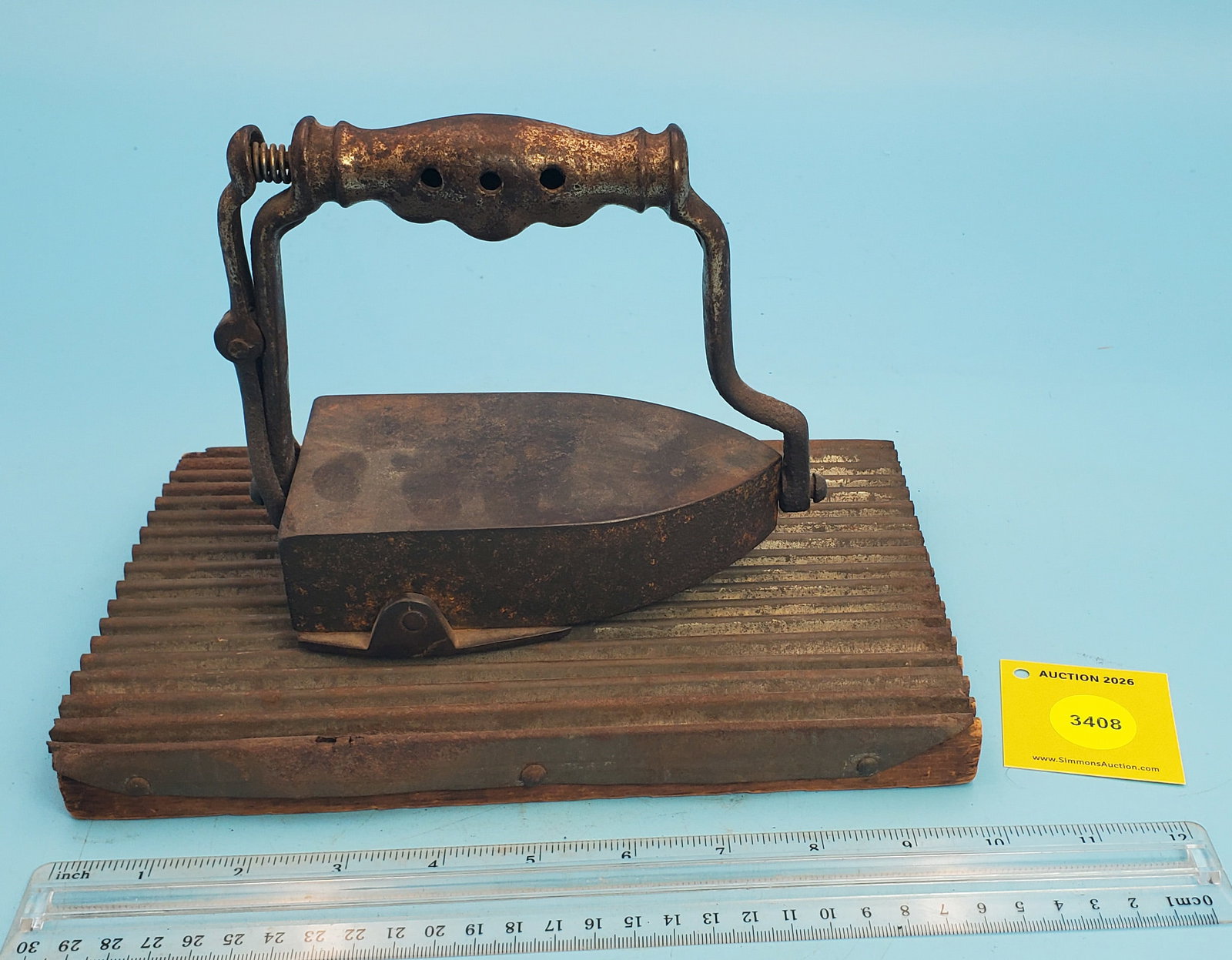 Combination iron w/fluting plate, L 5 3/4" (1 of 3)