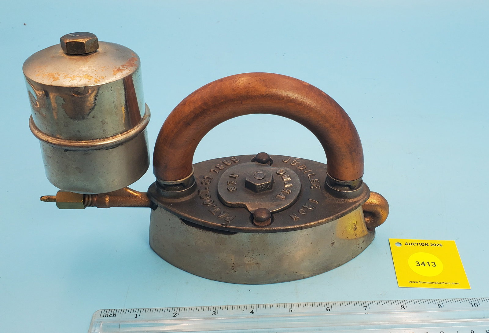 Gasoline, Jubilee Iron, Omaha Neb, Pat Oct 31, 1899, June 7, 1904, Pat by William Pitt of Indepen... (1 of 2)