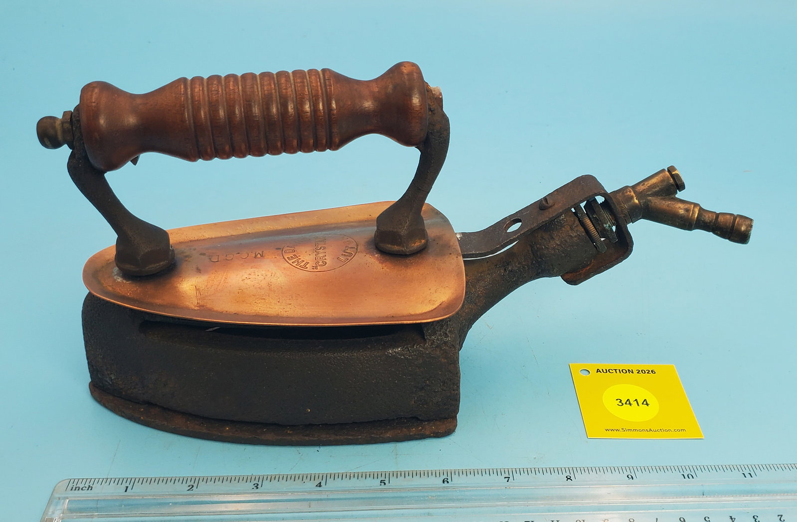 Natural Gas, English, The Davis "Crystal" Luton, early 1900, L 5 3/4" - 2