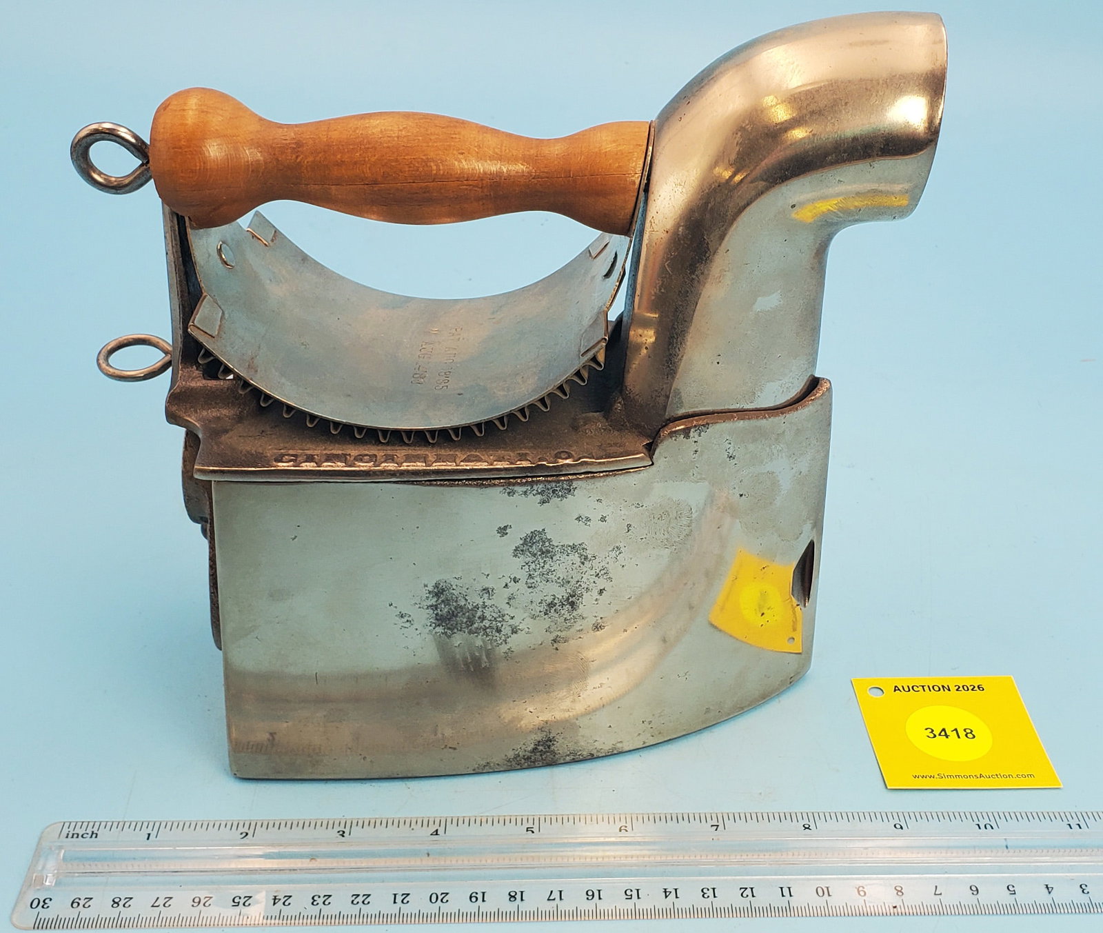 Combination, charcoal, M.S. Pease, Cincinnati O, Patented Aug 14, 1888, fluter rocker in handle, ... - 2
