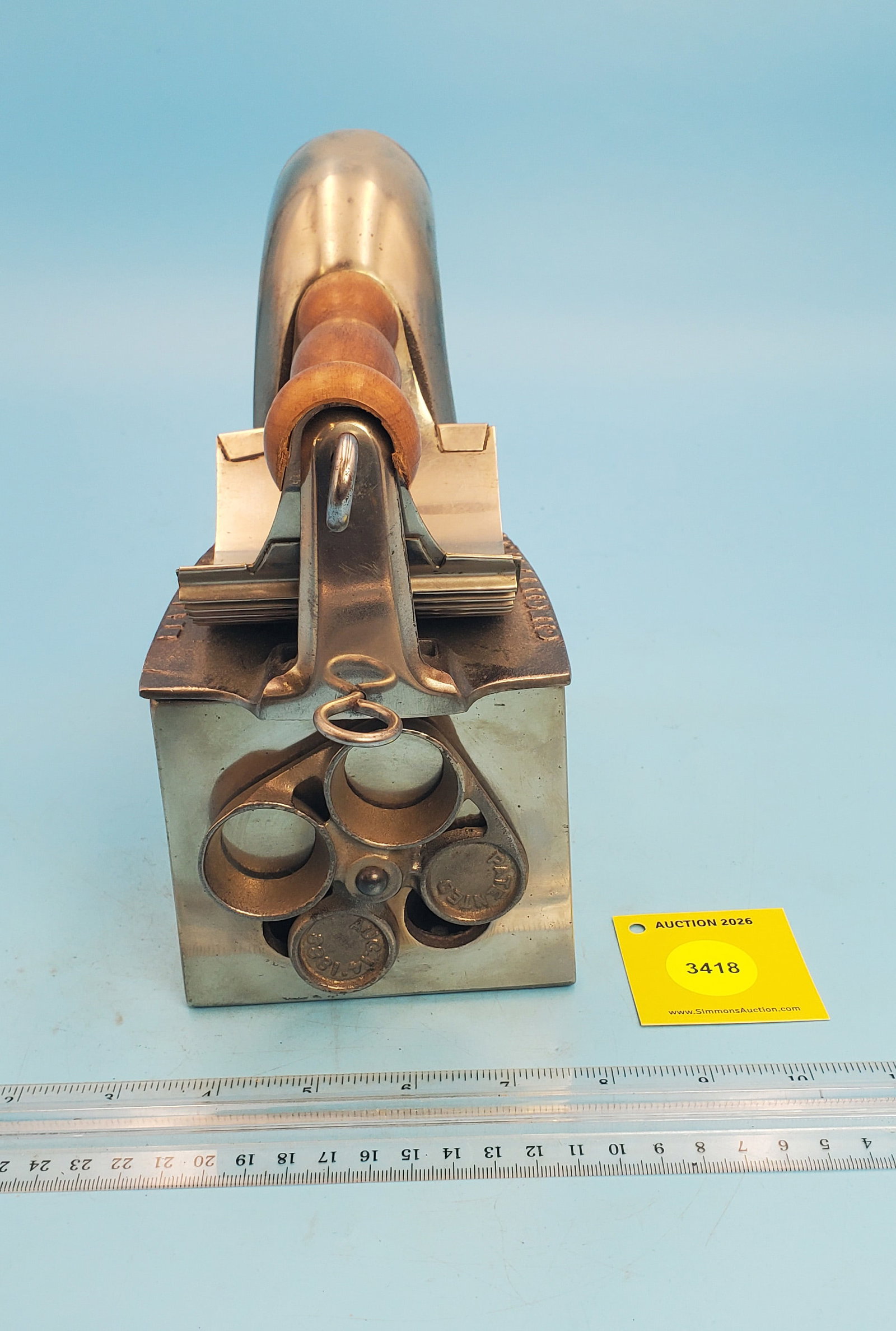 Combination, charcoal, M.S. Pease, Cincinnati O, Patented Aug 14, 1888, fluter rocker in handle, ... - 3