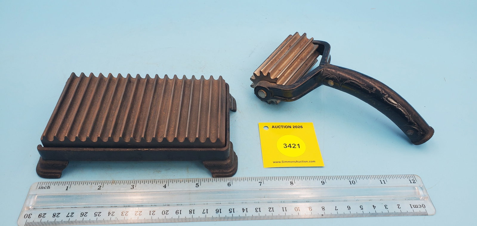 Roller, Clarks Hand Fluter, Buffalo NY, w/slug - 3
