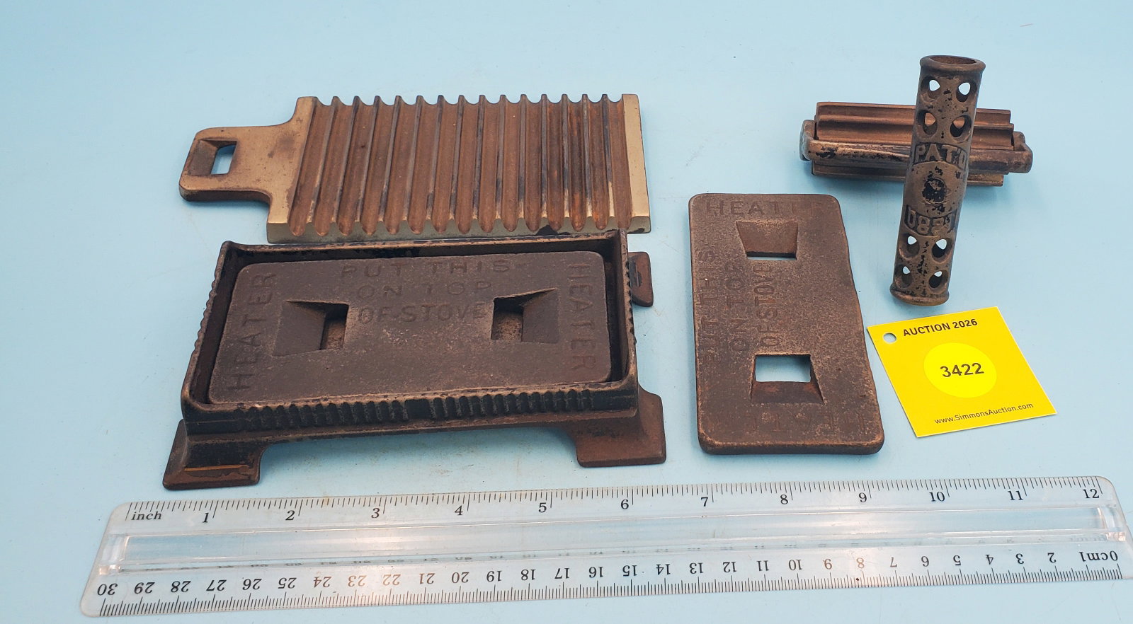 Roller, Shepard Hardware Co, Patented Nov 12, Dec 17, 1878, Buffalo NY, w/2 slugs - 3