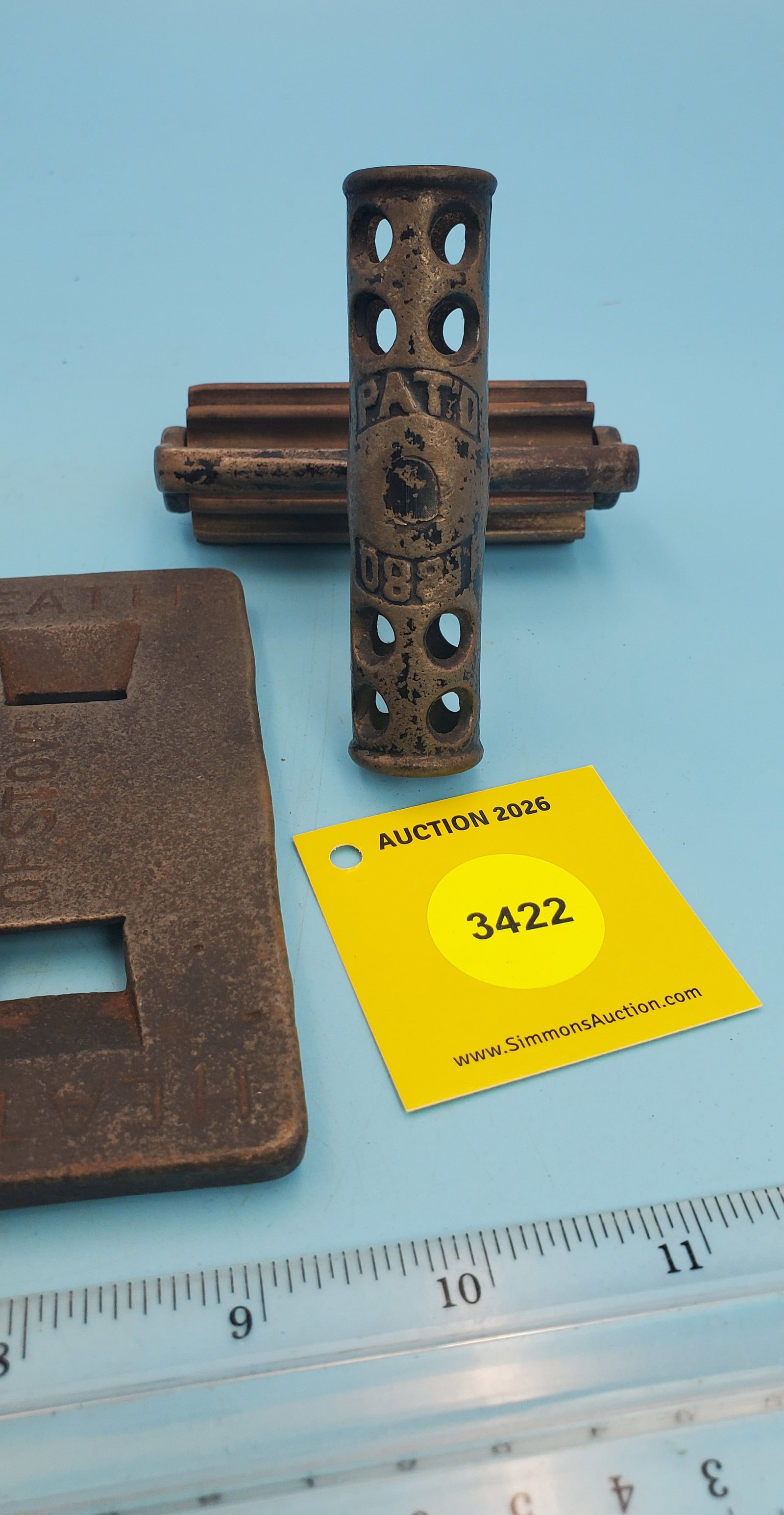Roller, Shepard Hardware Co, Patented Nov 12, Dec 17, 1878, Buffalo NY, w/2 slugs - 5