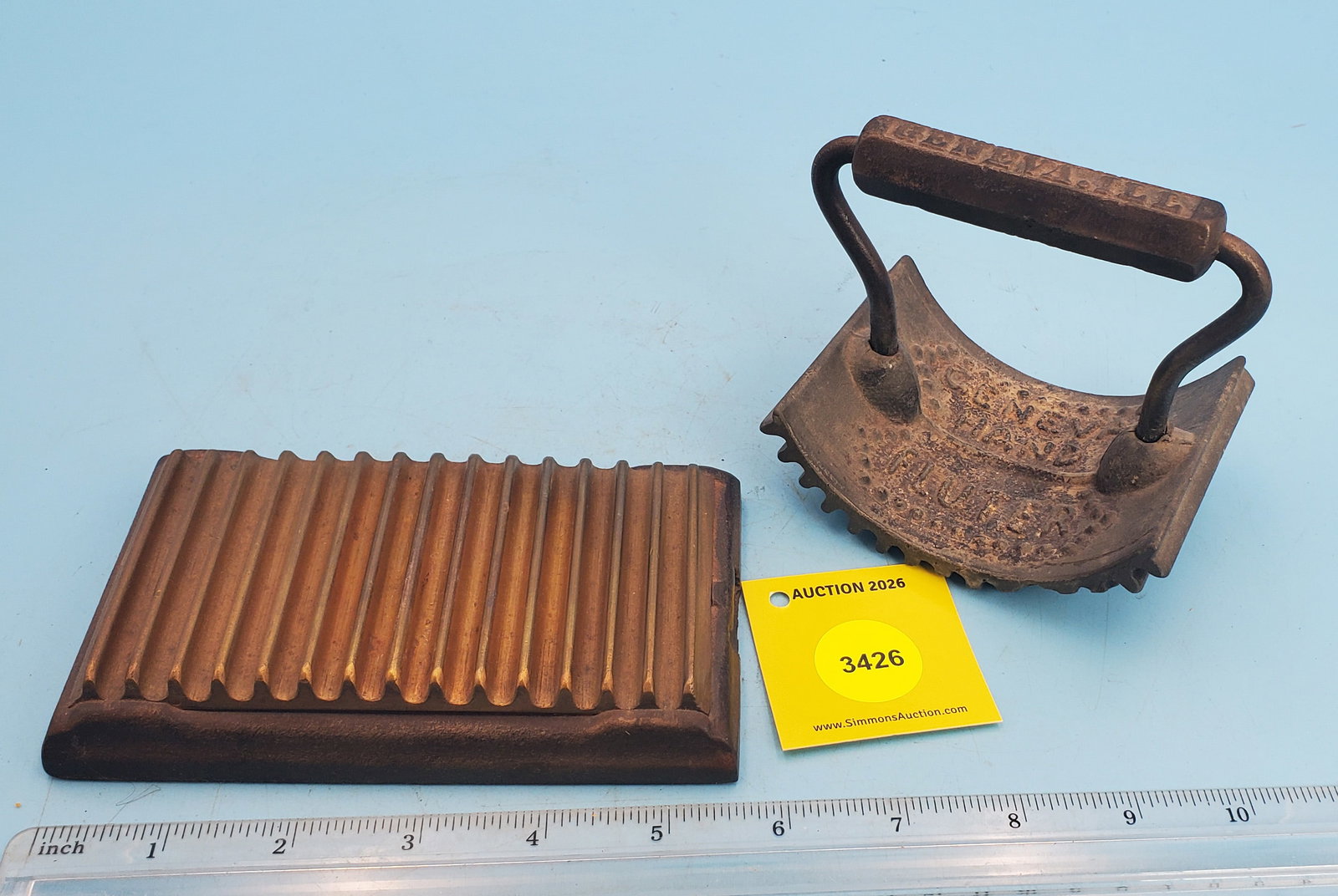 Rocker, Geneva Hand Fluter, Geneva Ill, Heat this Pat'd 1866 - 3
