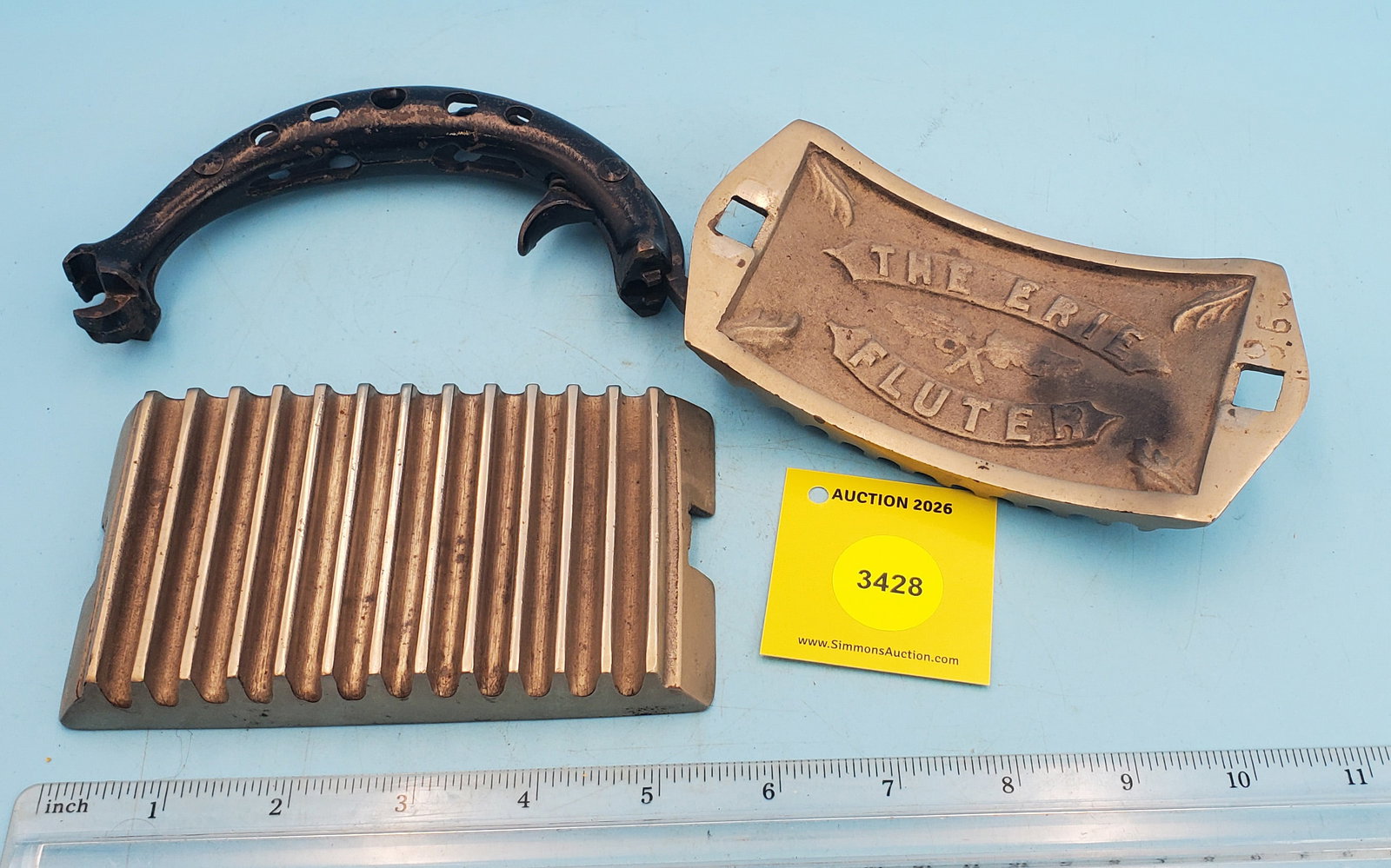 Rocker, The Erie Fluter, by Giswold Mfg Co, Erie, PA, clip on handle, about 1875, L 5 1/2" - 3