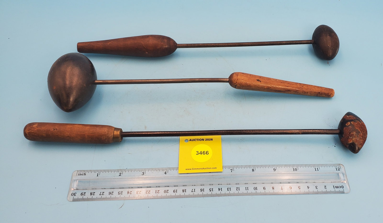 Lot of 3 egg irons: Lot of 3 egg irons