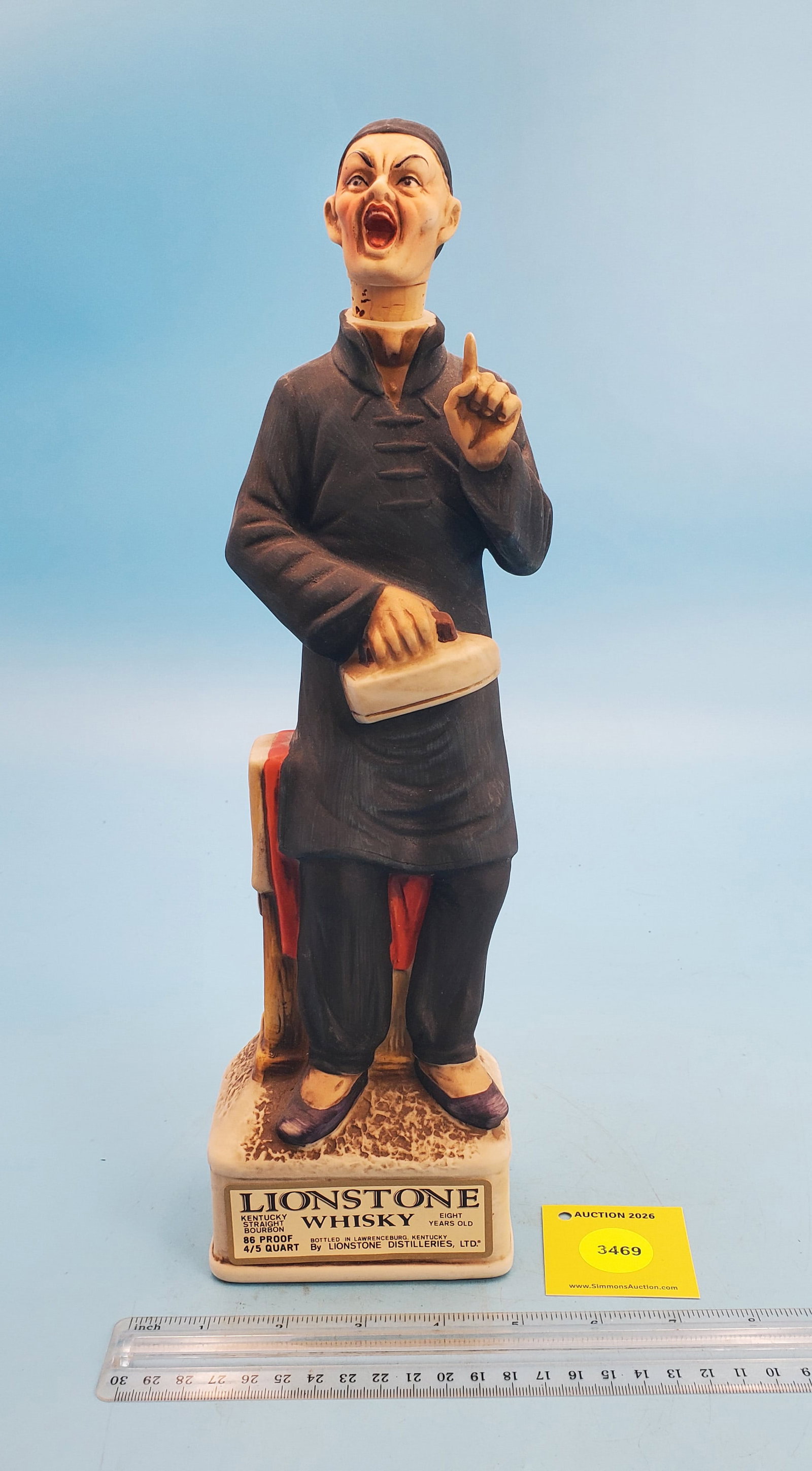 Lionstone Whiskey Decanter, bottled in Lawrenceburg, Kentucky by Lionstone Distilleries, Ltd (1 of 3)