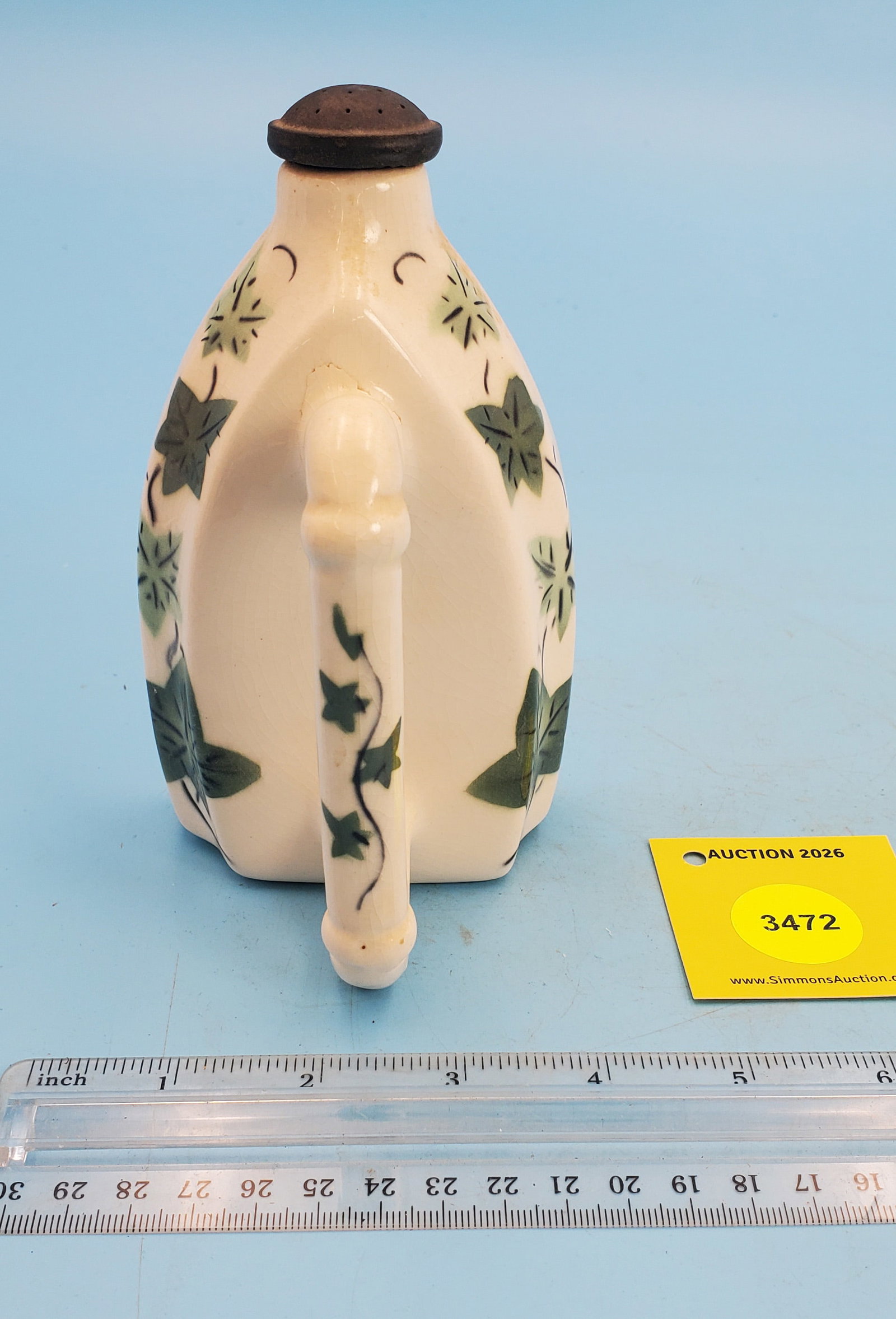 Sprinkle bottle, Cardinal China iron w/ivy, 5 1/4" (1 of 2)