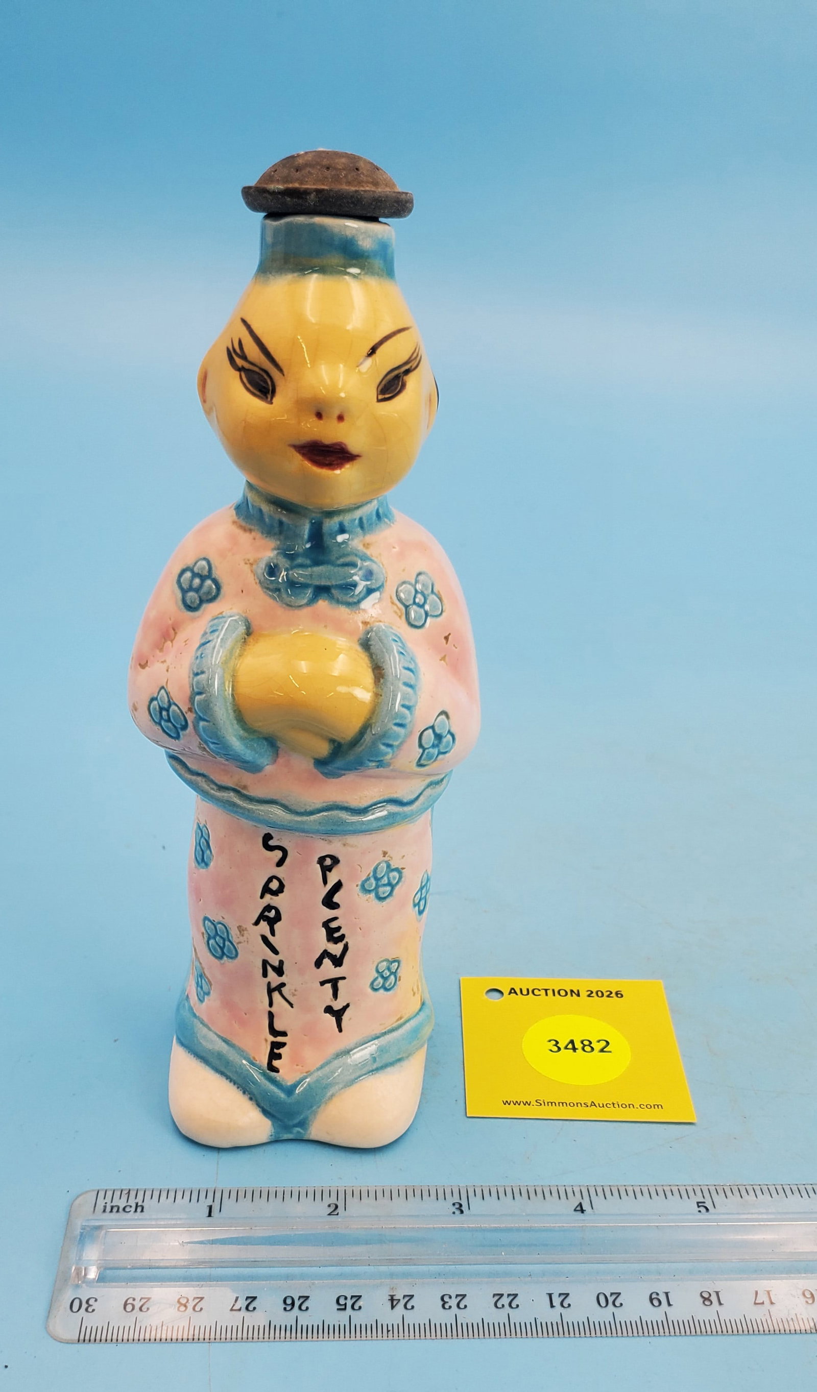 Sprinkle bottle, Oriental man 7 3/4", Sprinkle Plenty: Sprinkle bottle, Oriental man 7 3/4", Sprinkle Plenty