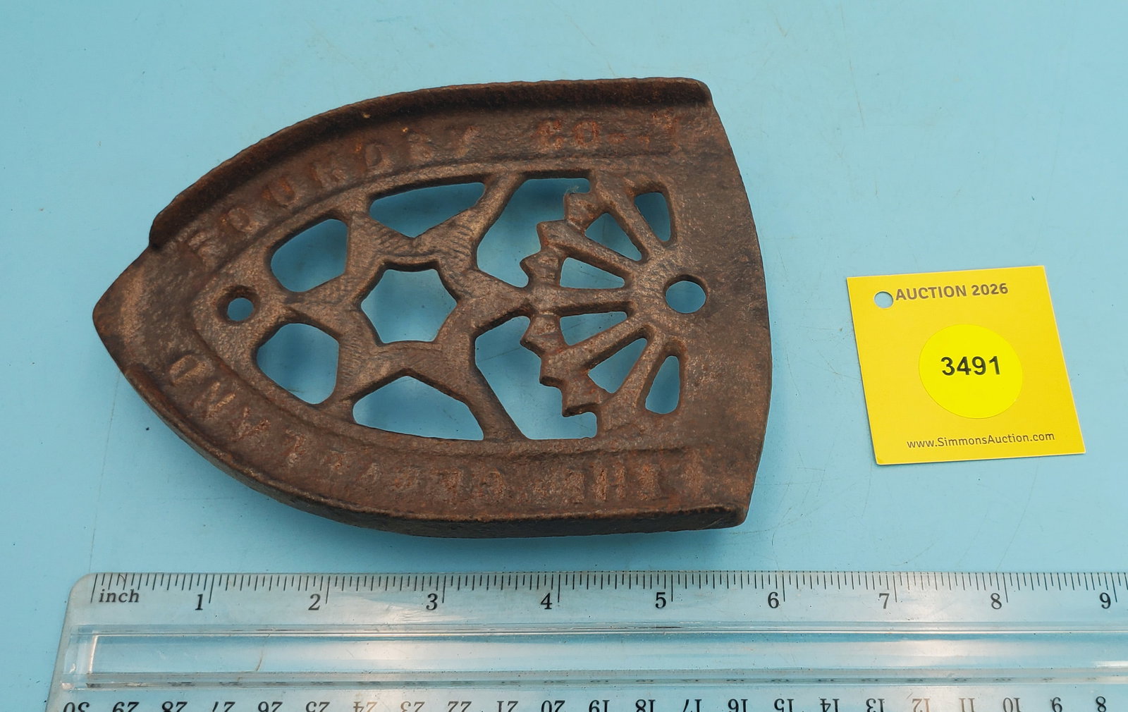 Trivet, Cleveland Star & Sunburst, The Cleveland Foundry Co, Patented June 23, 1891: Trivet, Cleveland Star & Sunburst, The Cleveland Foundry Co, Patented June 23, 1891