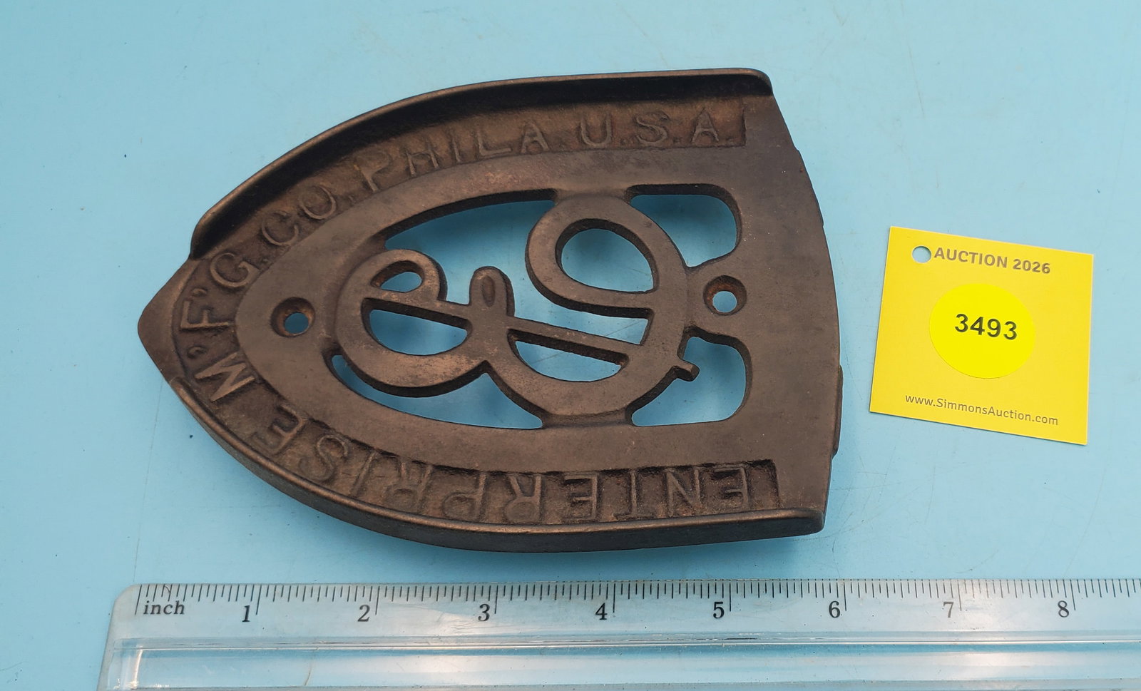 Trivet, Enterprise E., Enterprise M'F'G' Co. Phila. USA Late 1800's (1 of 2)
