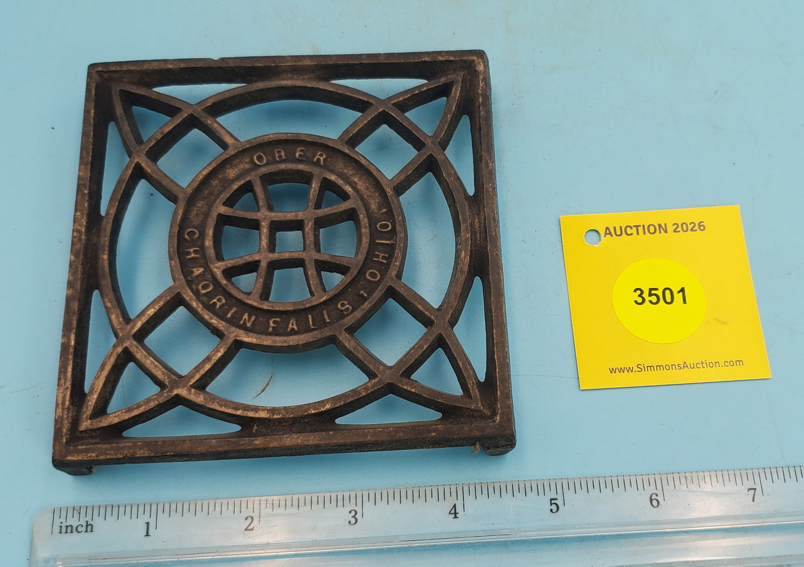 Trivet, Ober, Square No 1, Ober Chagrin Falls, Ohio: Trivet, Ober, Square No 1, Ober Chagrin Falls, Ohio