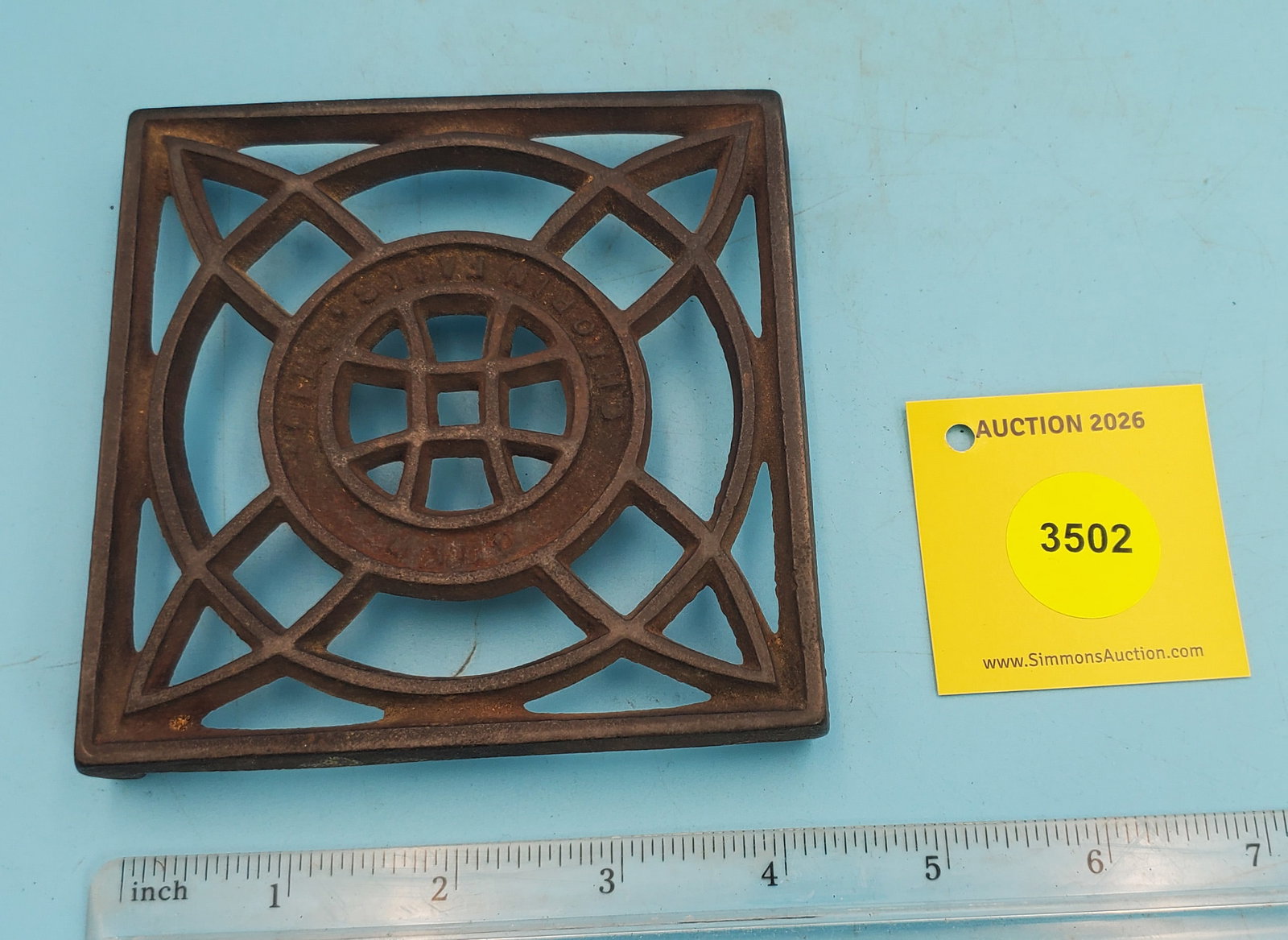 Trivet, Ober, Square No 1, Ober Chagrin Falls, Ohio: Trivet, Ober, Square No 1, Ober Chagrin Falls, Ohio