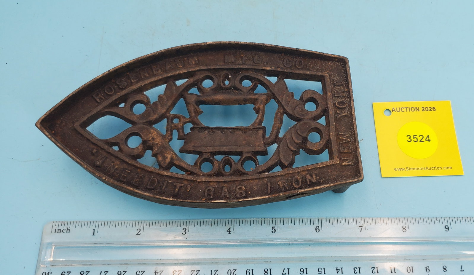 Trivet, Rosenbaum, Uneedit, Rosenbaum M'F'G' Co Uneedit Gas Iron, New York: Trivet, Rosenbaum, Uneedit, Rosenbaum M'F'G' Co Uneedit Gas Iron, New York