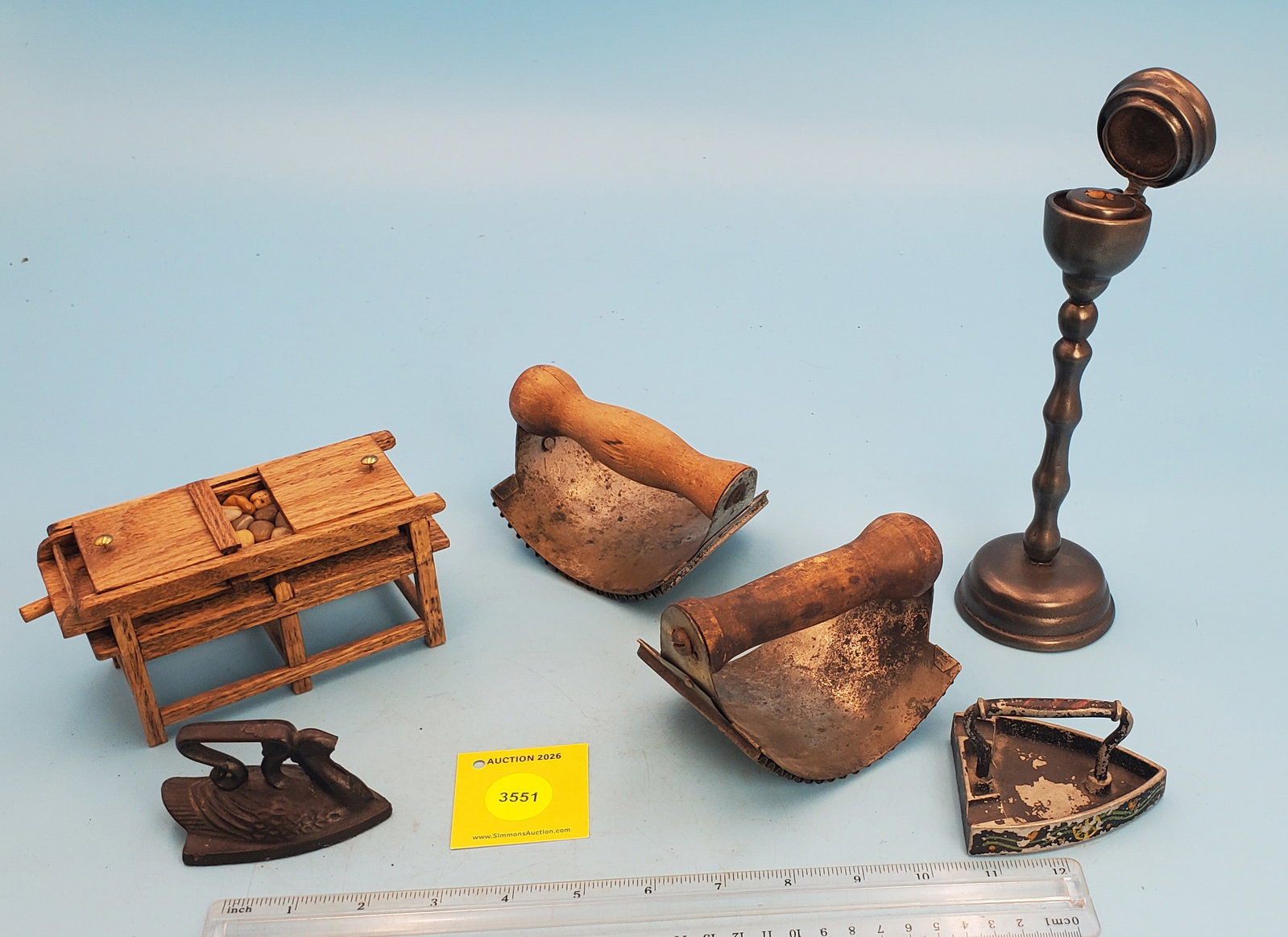 Lot of 6 misc iron related items, swan is broken (1 of 1)