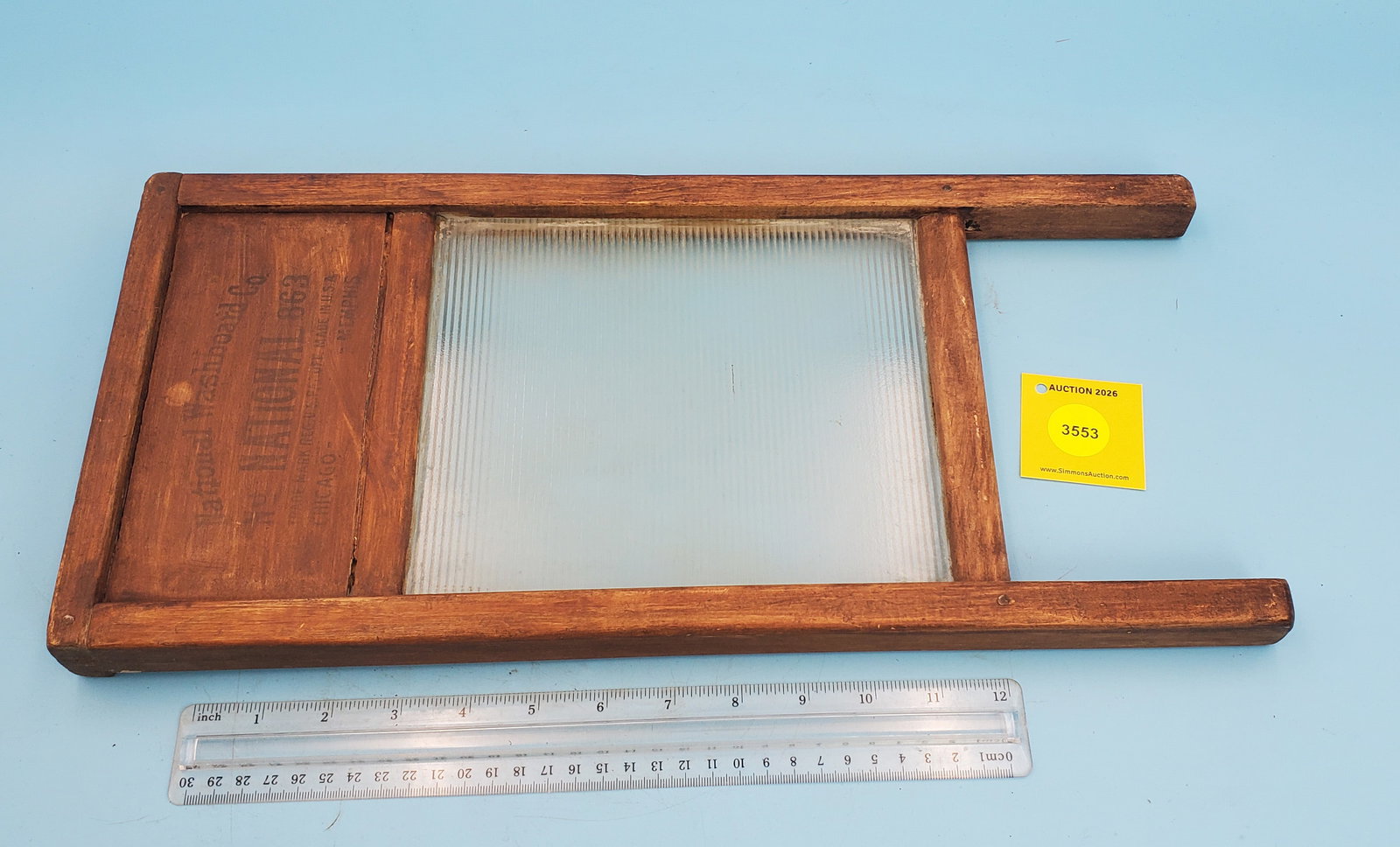 National Washboard No 863 glass: National Washboard No 863 glass