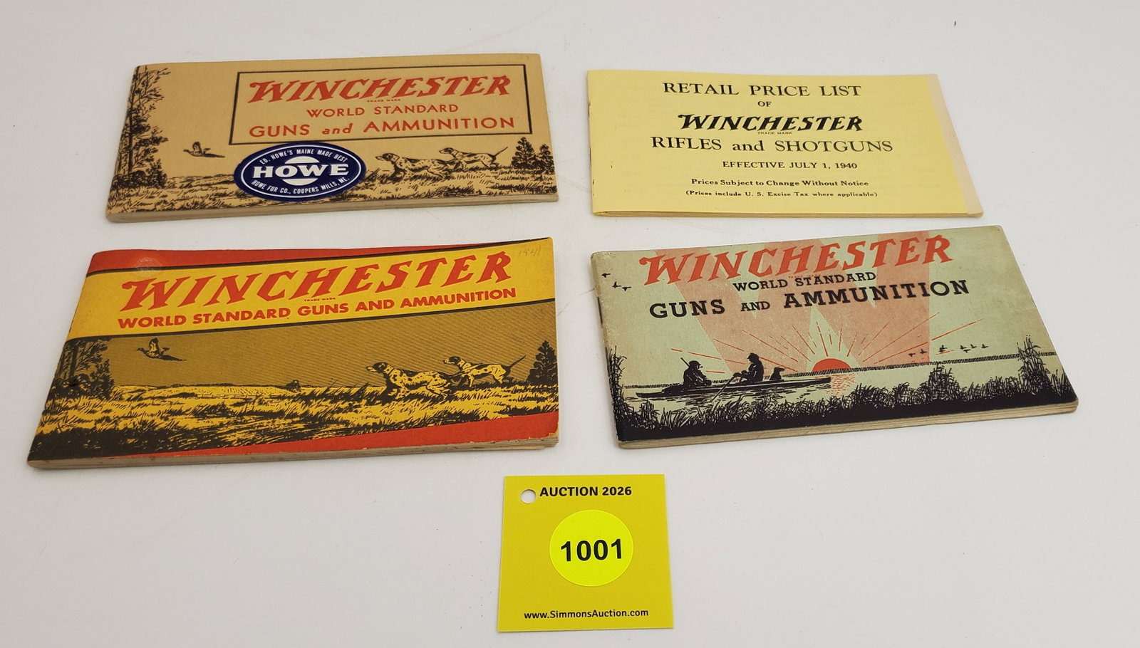 Lot of 4 Winchester booklets: Lot of 4 Winchester booklets