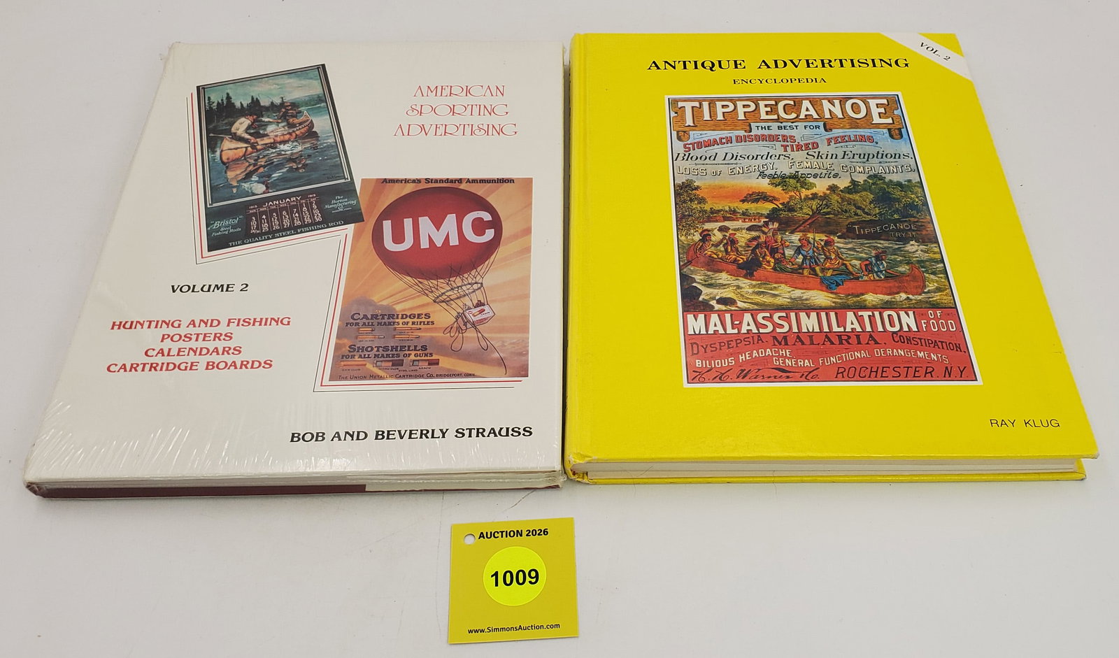 Lot of 2 books, Antique Advertising and American Sporting Advertising - 2
