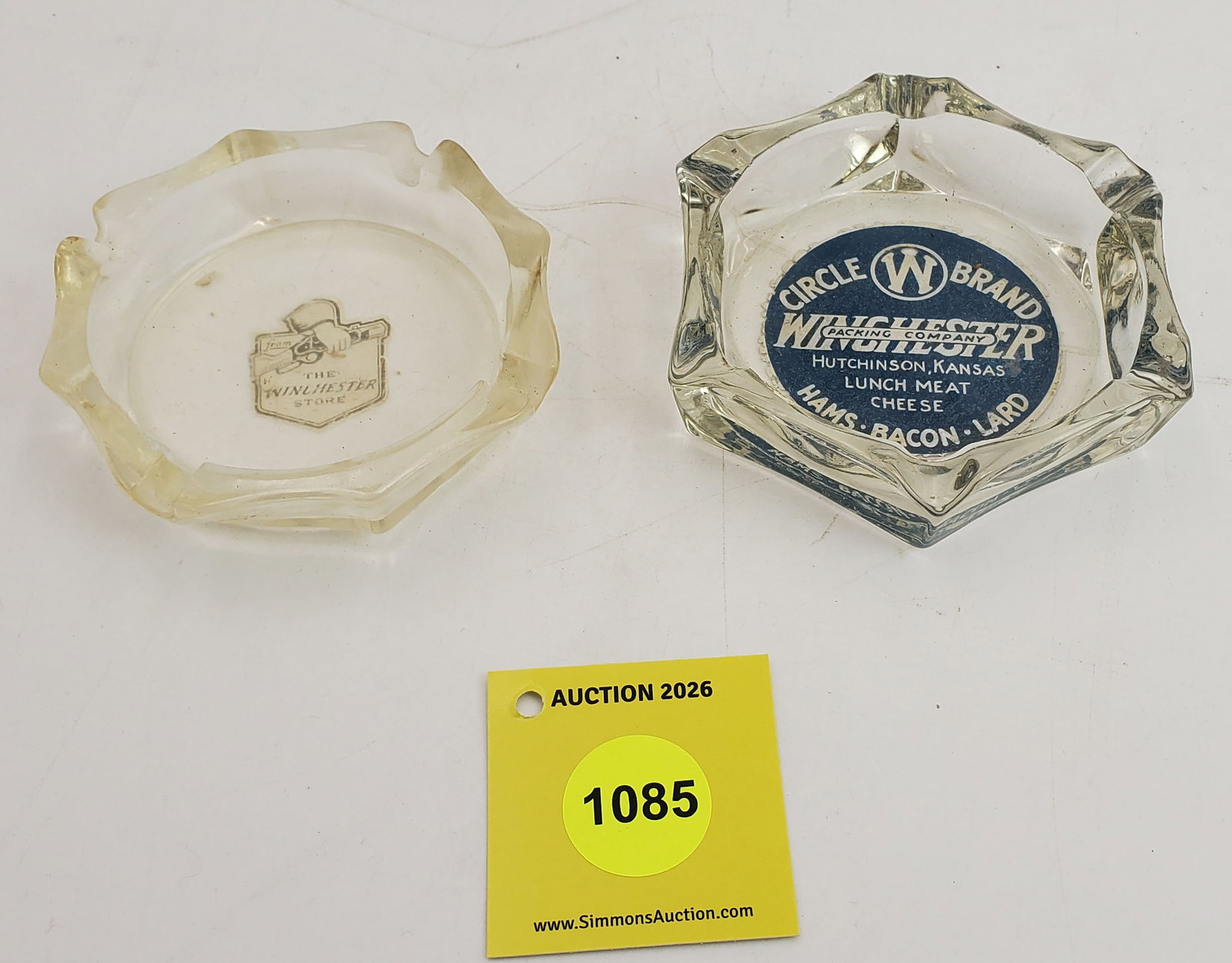 Lot of 2 Winchester ash trays (1 of 2)