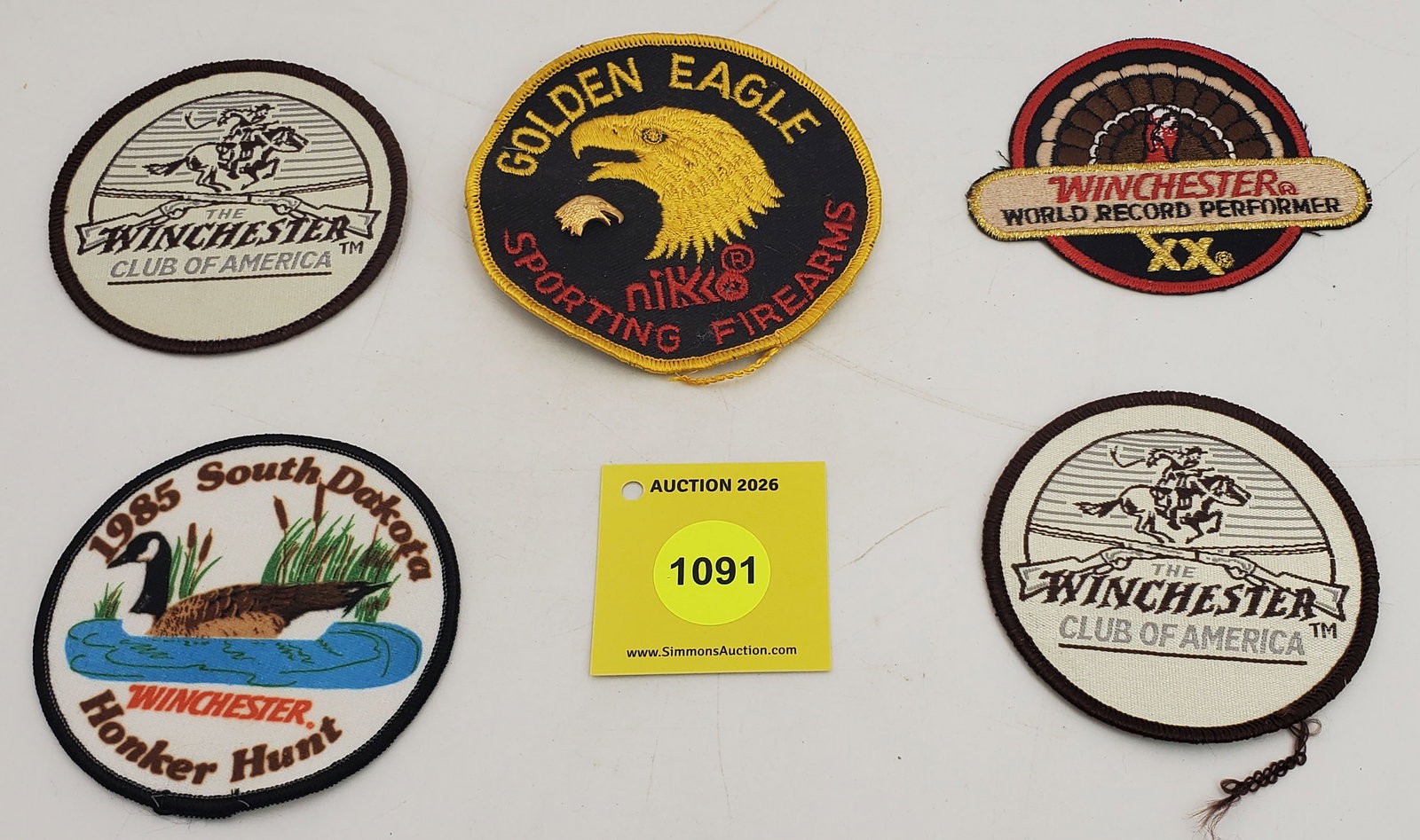 Lot of 5 patches, 4 are Winchester: Lot of 5 patches, 4 are Winchester