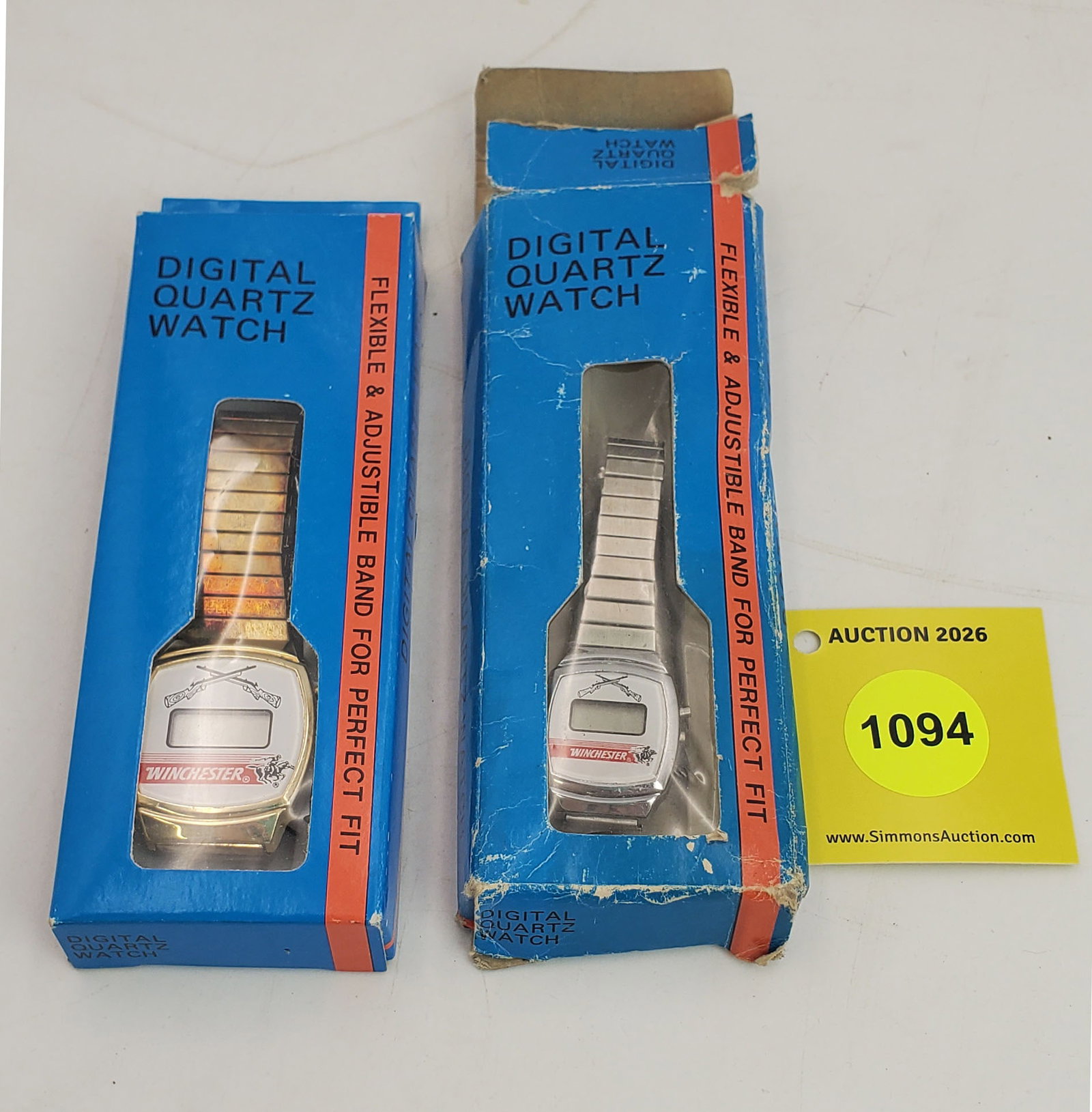 Lot of 2 Winchester digital quartz watches: Lot of 2 Winchester digital quartz watches