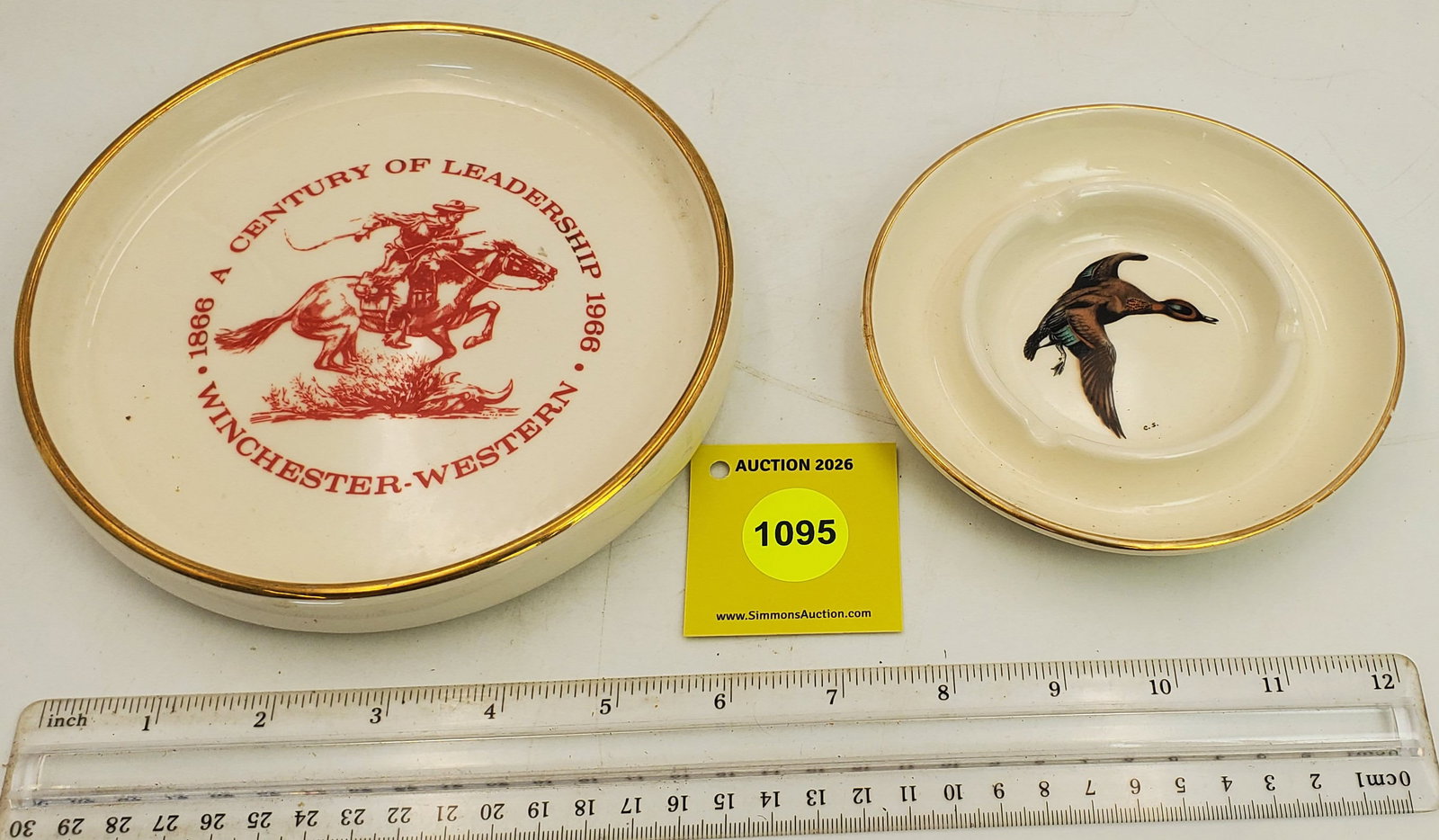 Lot of 2 ash trays, 1 Winchester (1 of 2)