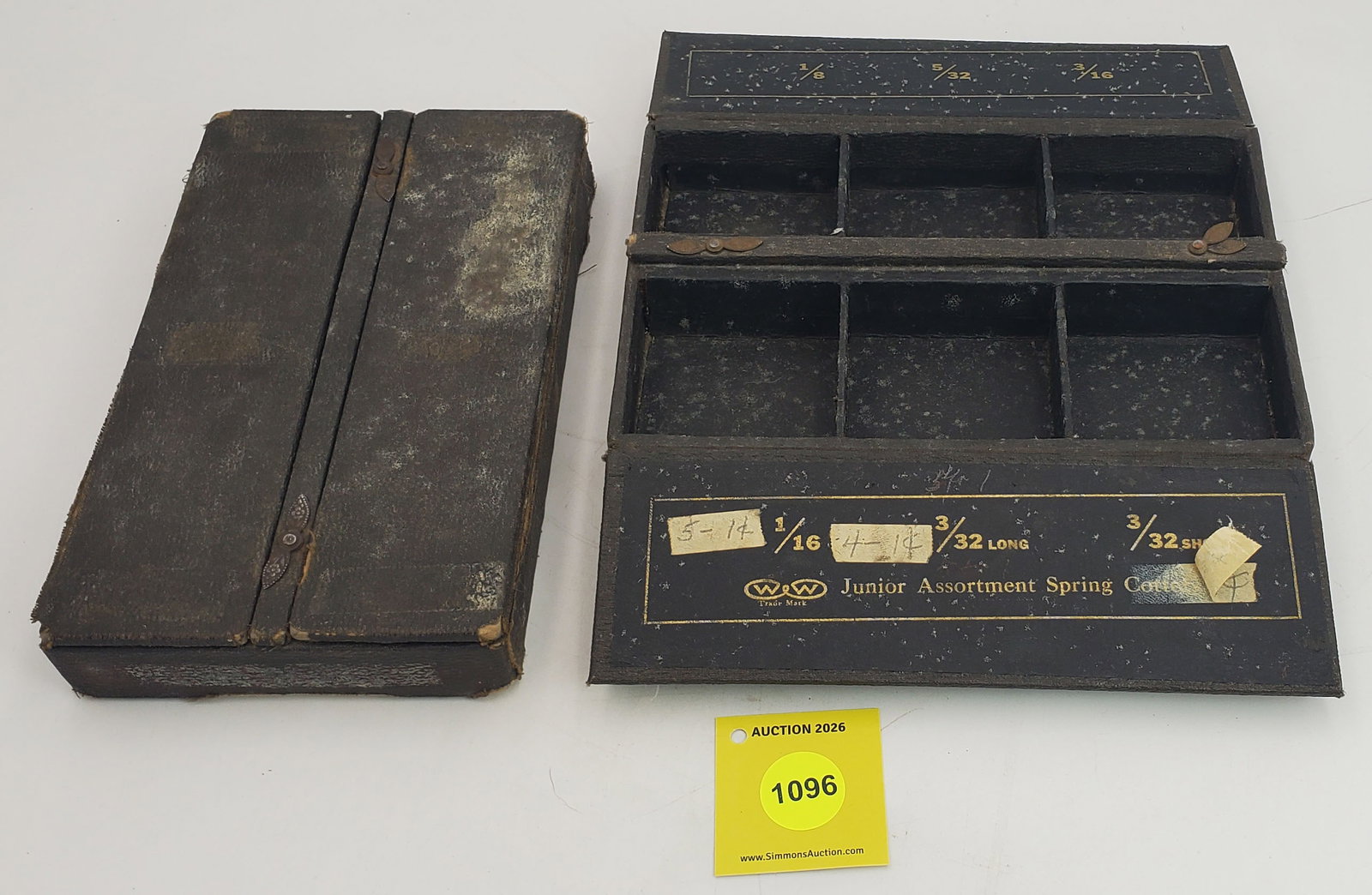 Lot of 2 counter display bin for hardware parts, one Winchester- Simmons, one Junior Assortment - 6