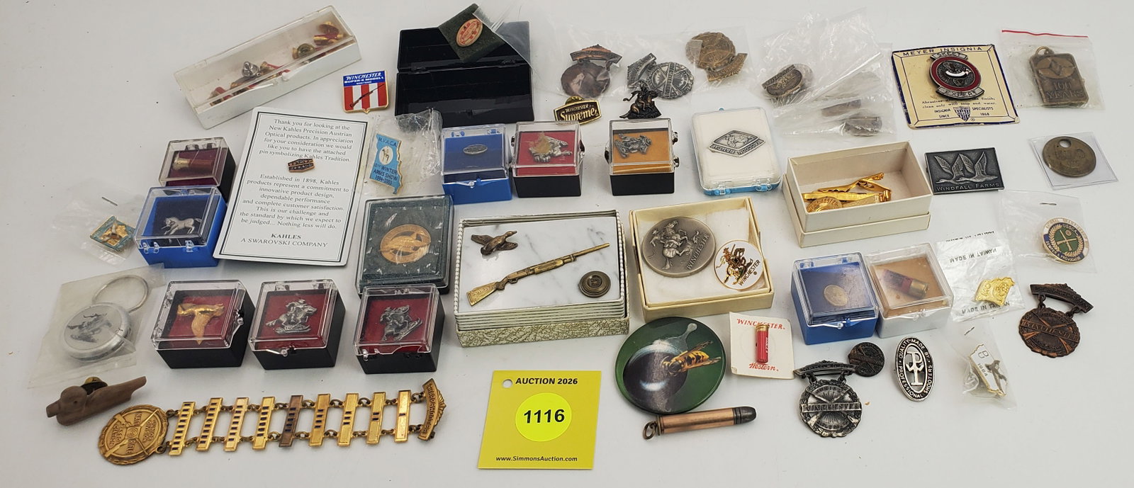 Large lot of misc pins, including Winchester pins (1 of 1)