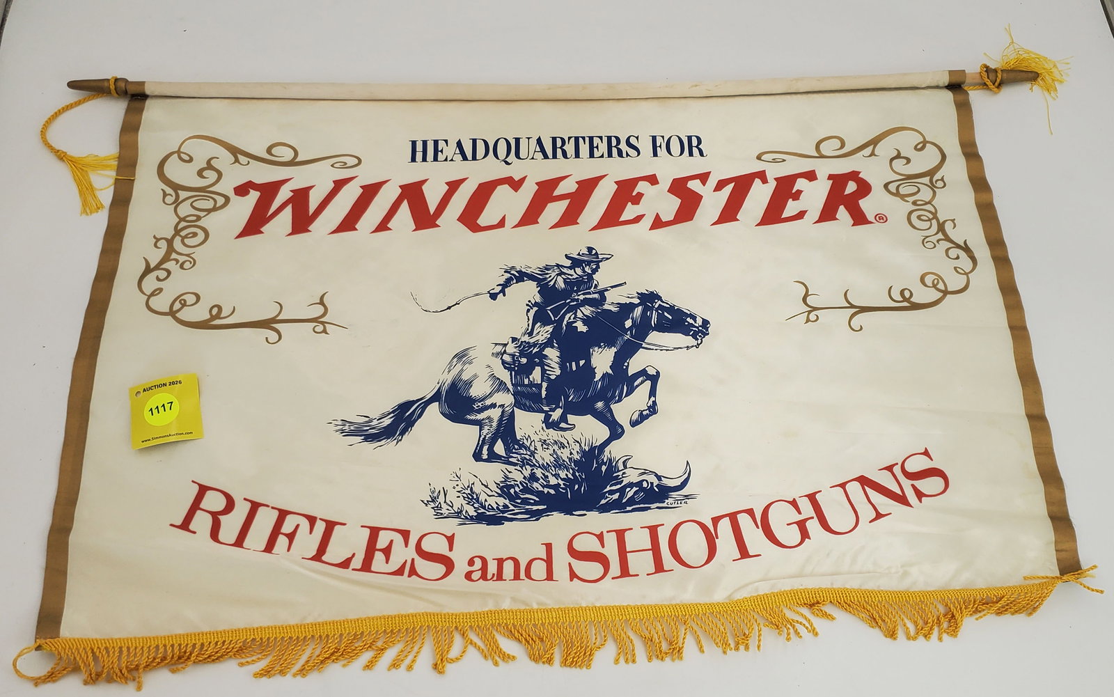 Lot of 2 Winchester wall hanging banners - 2