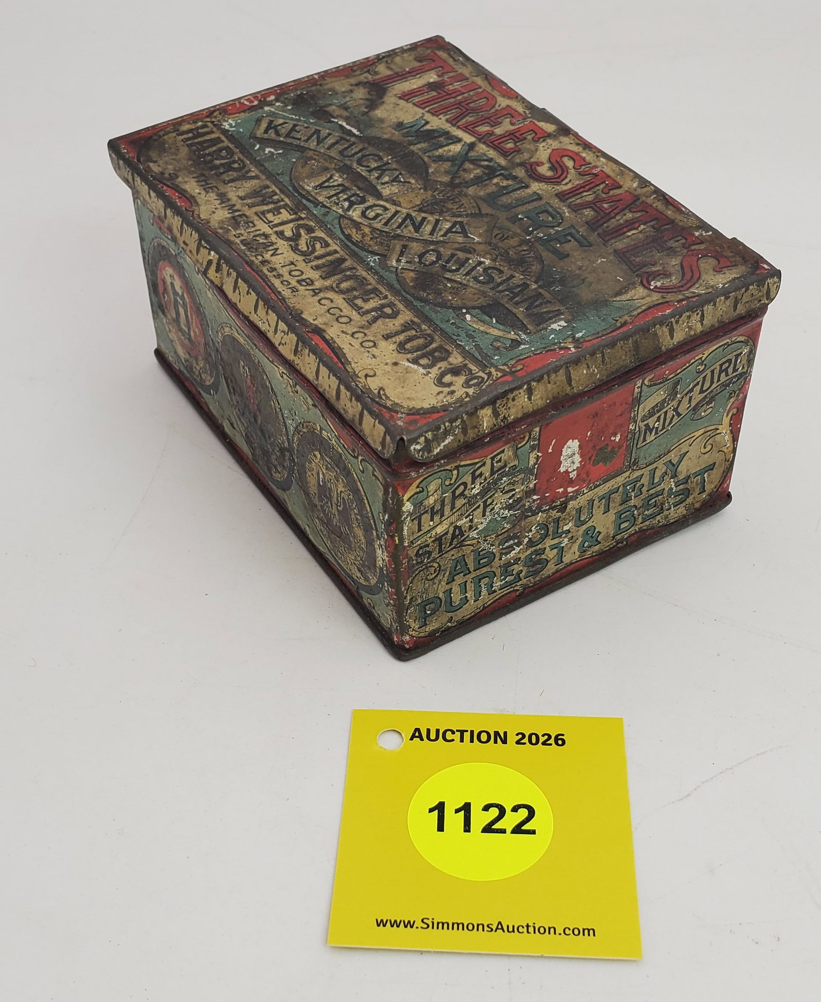 Three States Mixture tin tobacco box - 2