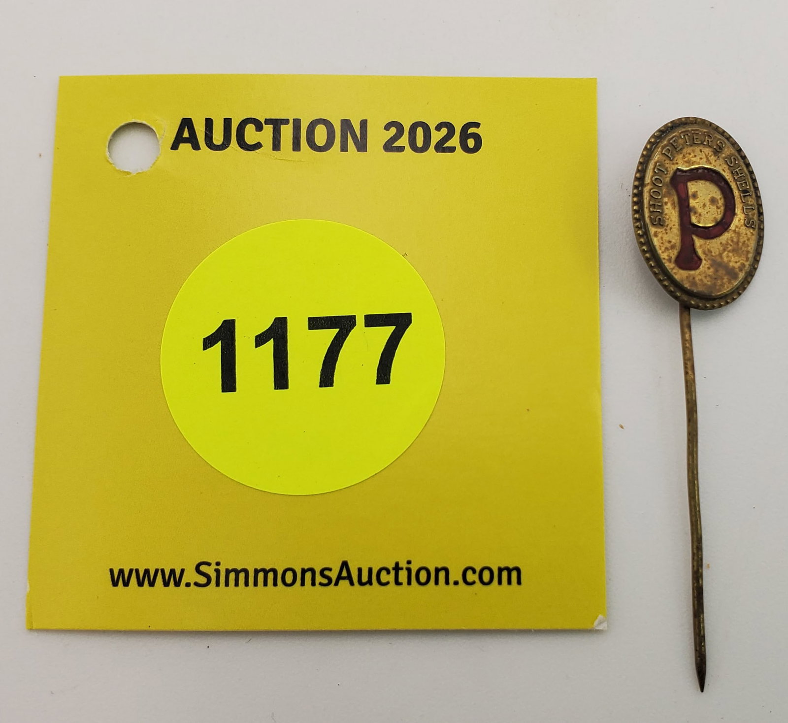 Shoot Peters Shells oval pin (1 of 2)